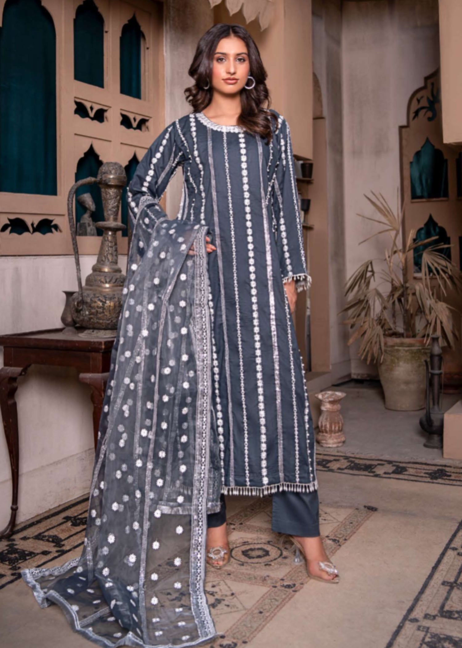 Suits By Sadia CHARCOAL BLACK LAWN X Women 3pcs