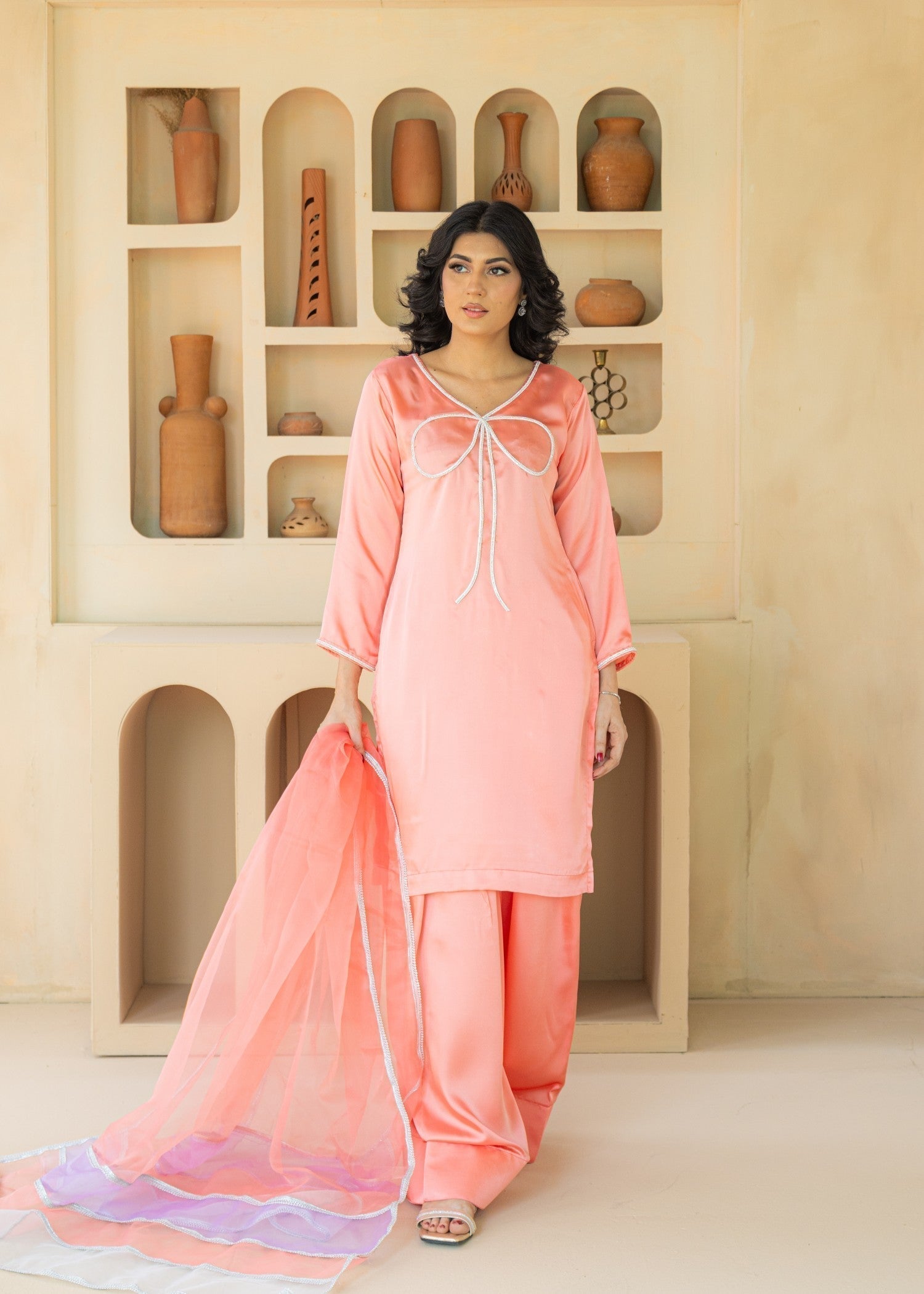 Ameena Official Best Selling Farshi Shalwar S003 Nayirah Women 3pcs