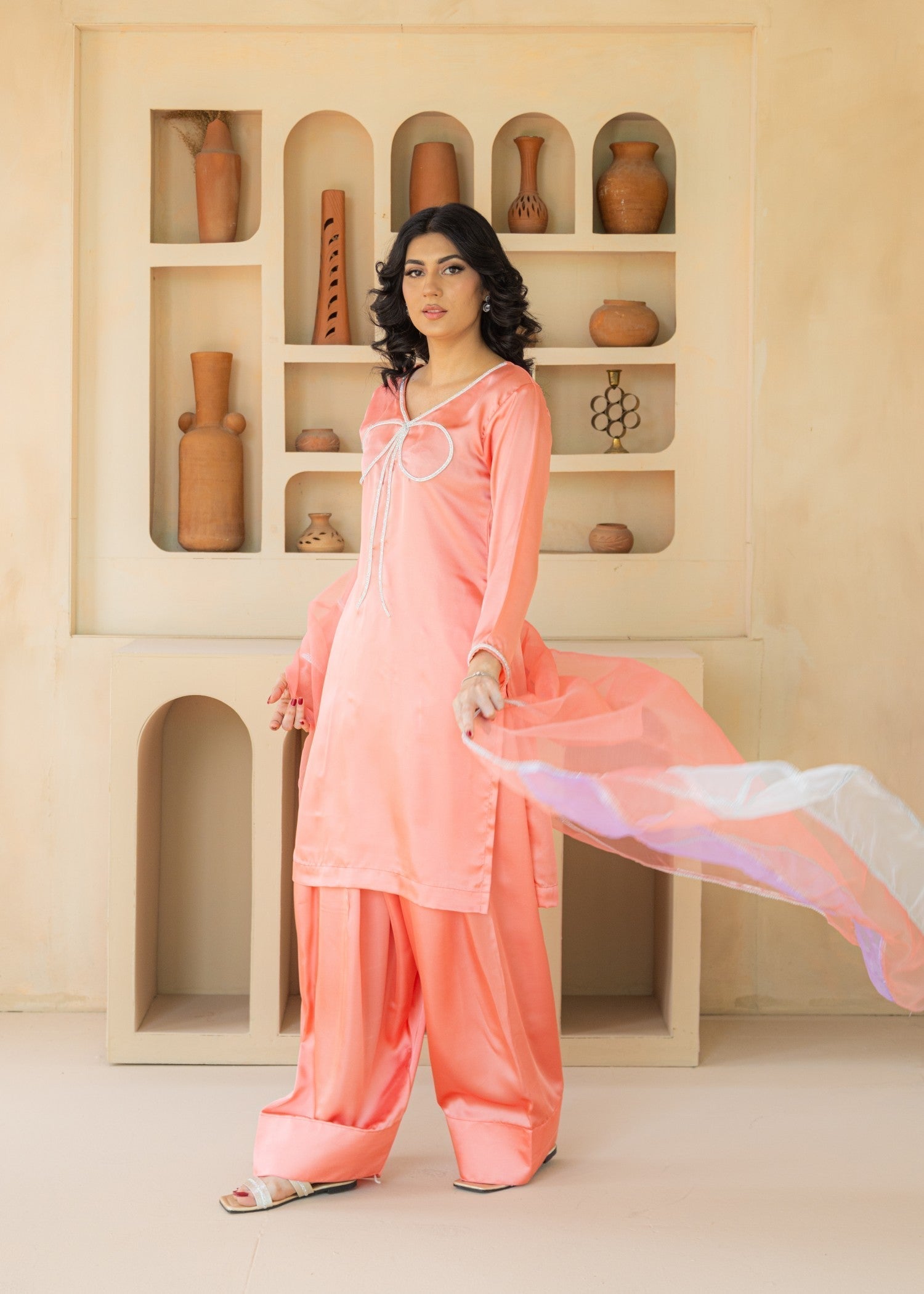 Ameena Official Best Selling Farshi Shalwar S003 Nayirah Women 3pcs