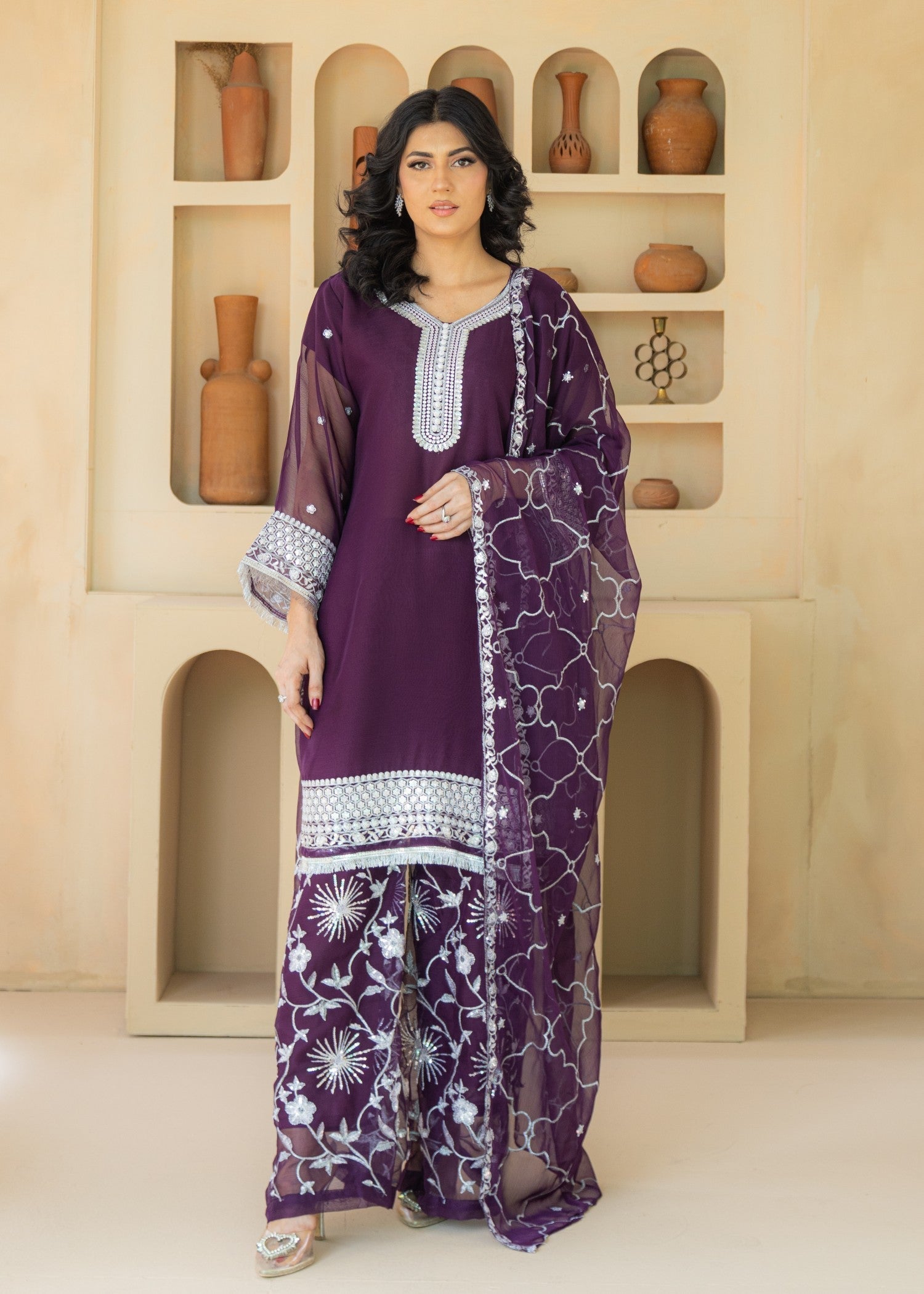 Ameena Official Mahrosh Zarqash Women 3pcs