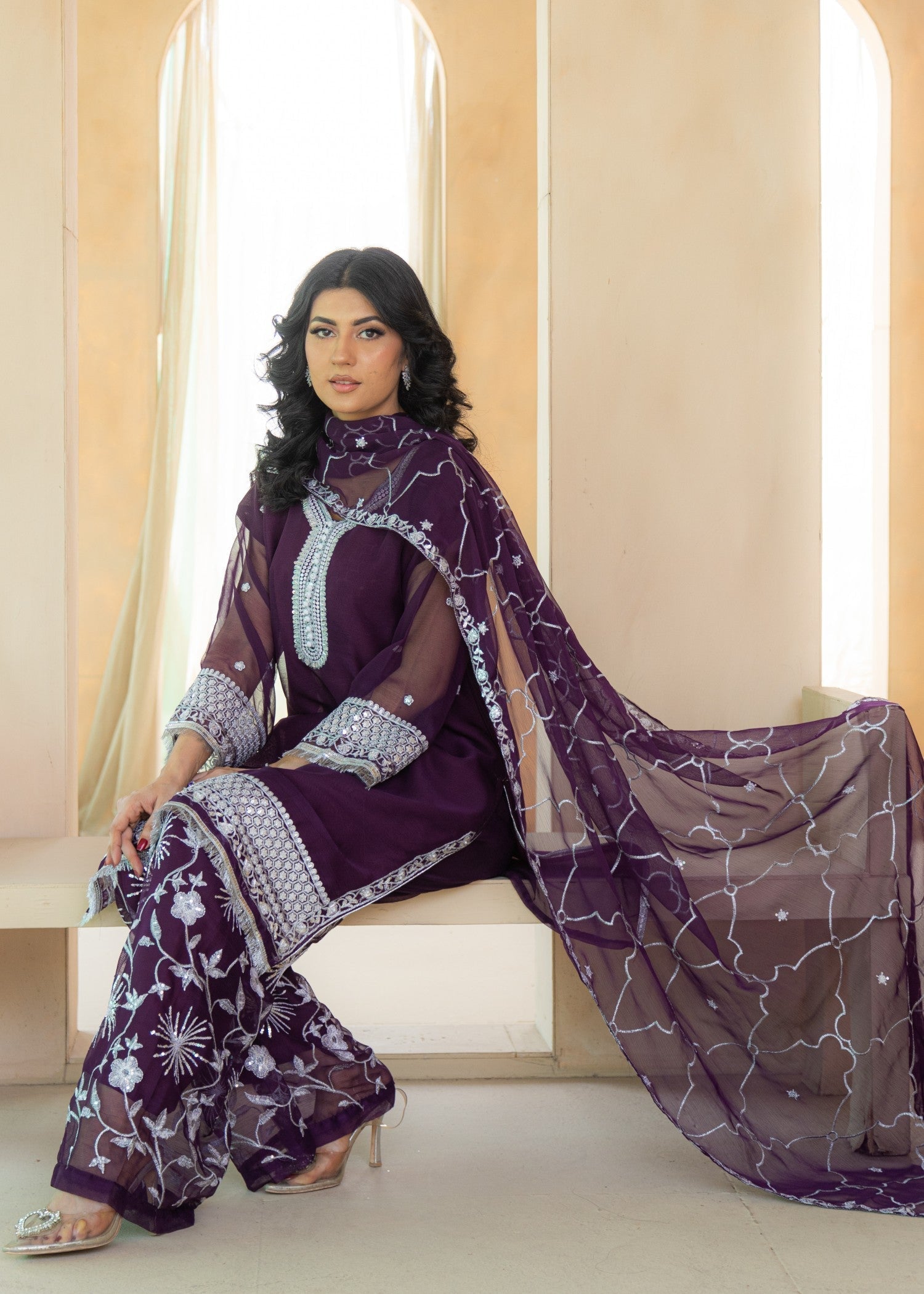 Ameena Official Mahrosh Zarqash Women 3pcs