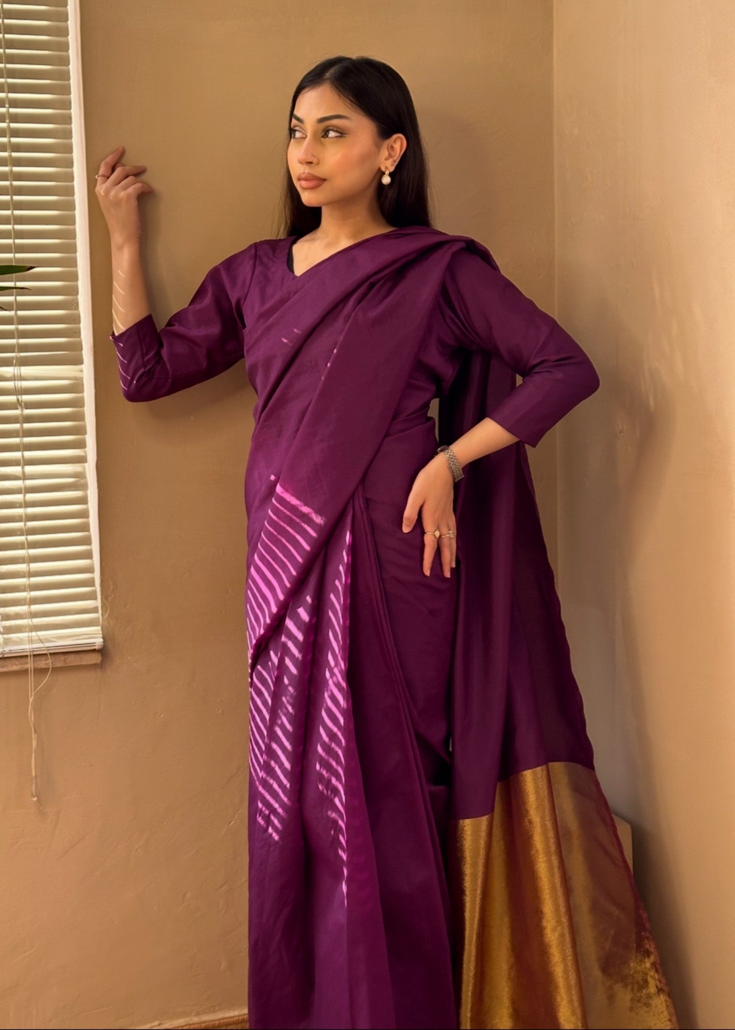 Noroz Indigo No minute Saree Women 3pcs