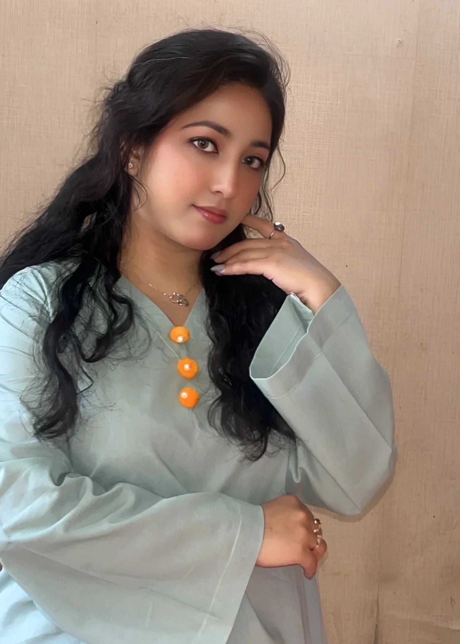 Urban Cut Cotton Solid and Printed Co Ord Set with Farshi Shalwar Green Women 2pcs