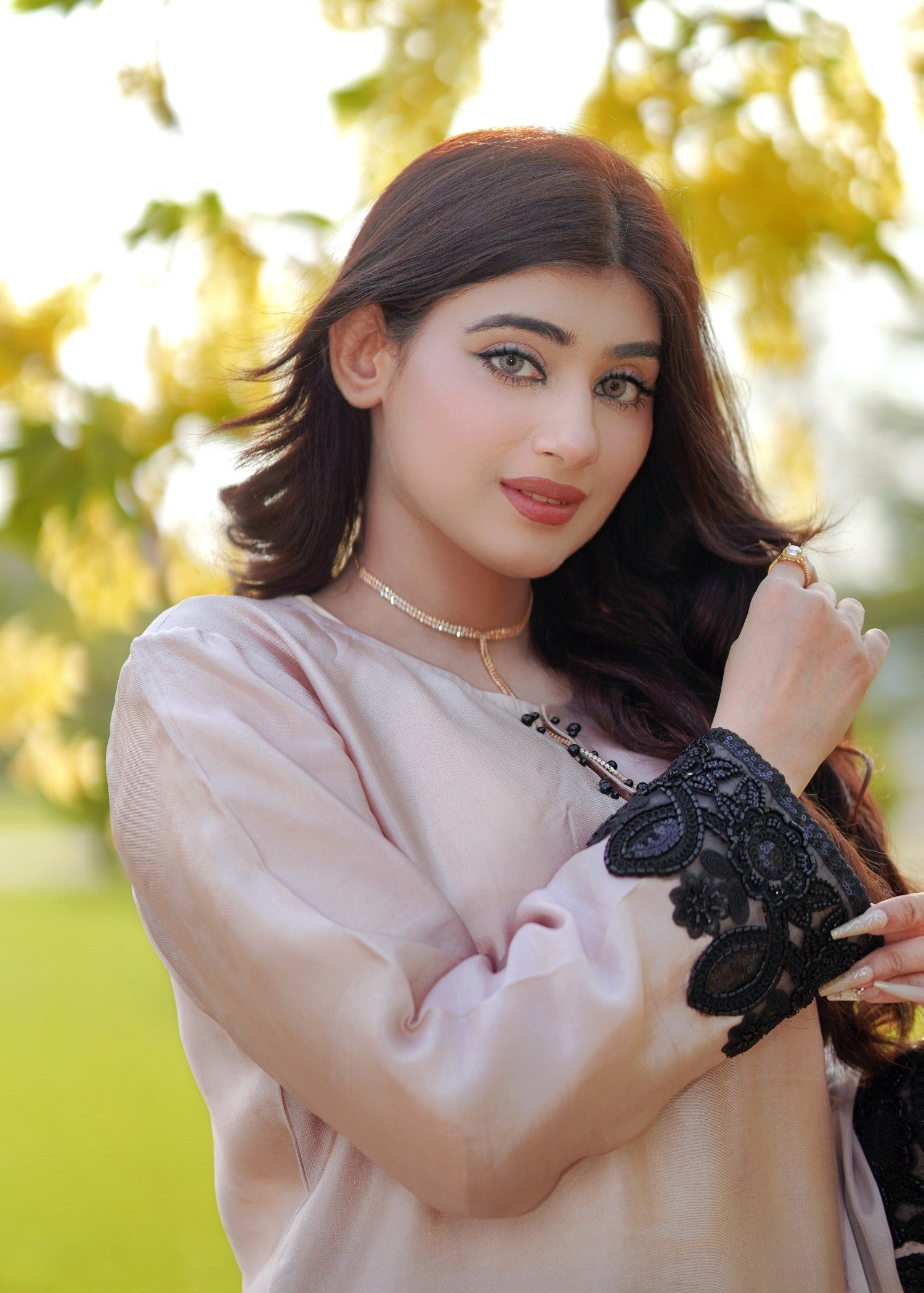 Stitch Vibes Rosee Pure Silk Farshi Shalwar Women 3pcs