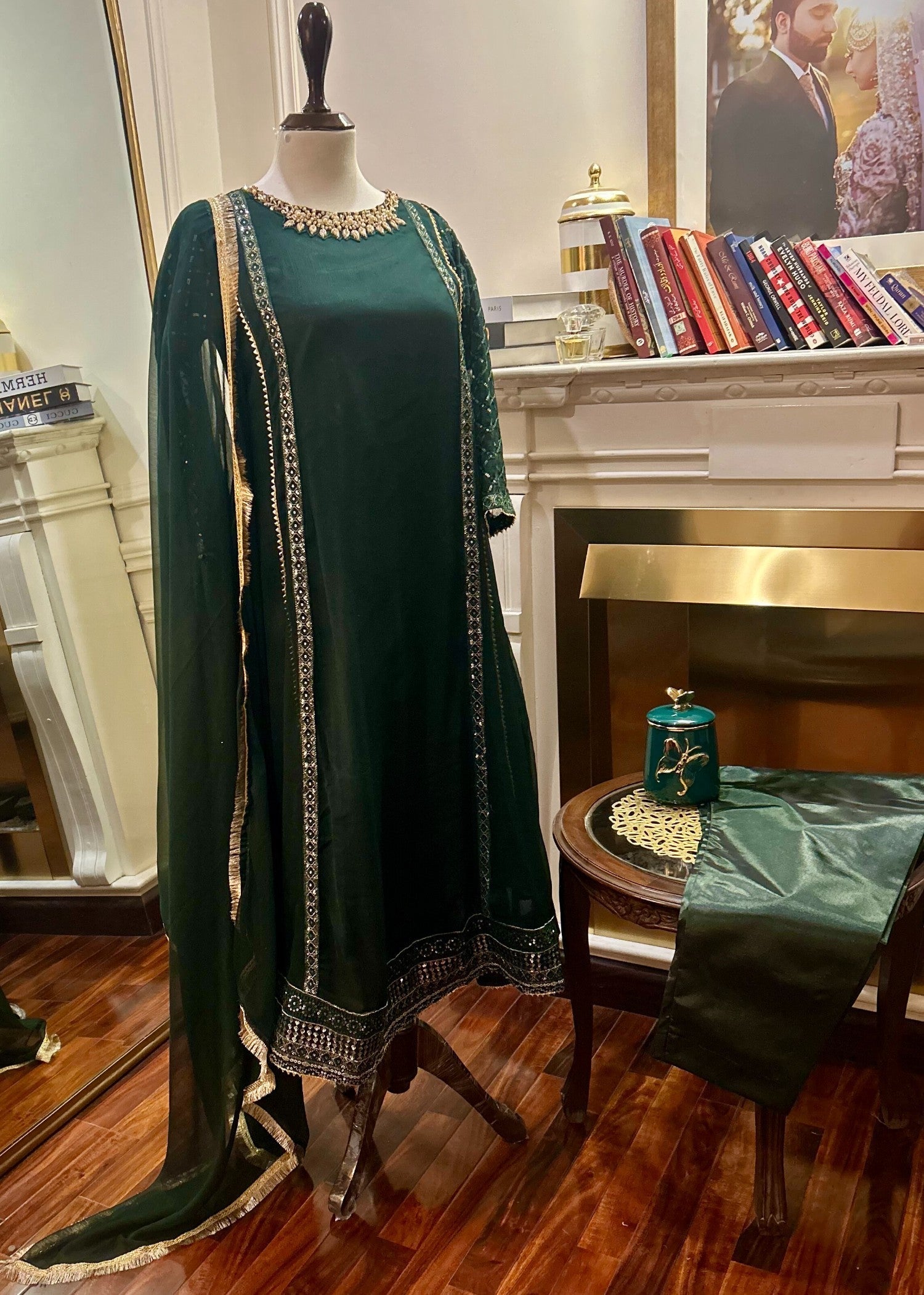 Abana Gulnaz Green Chiffon Women 3pcs