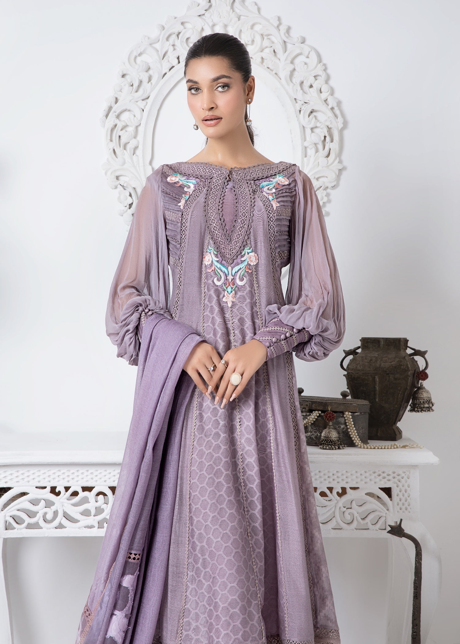 Ridah Naeem Dusky Lilac Charm Women 2pcs