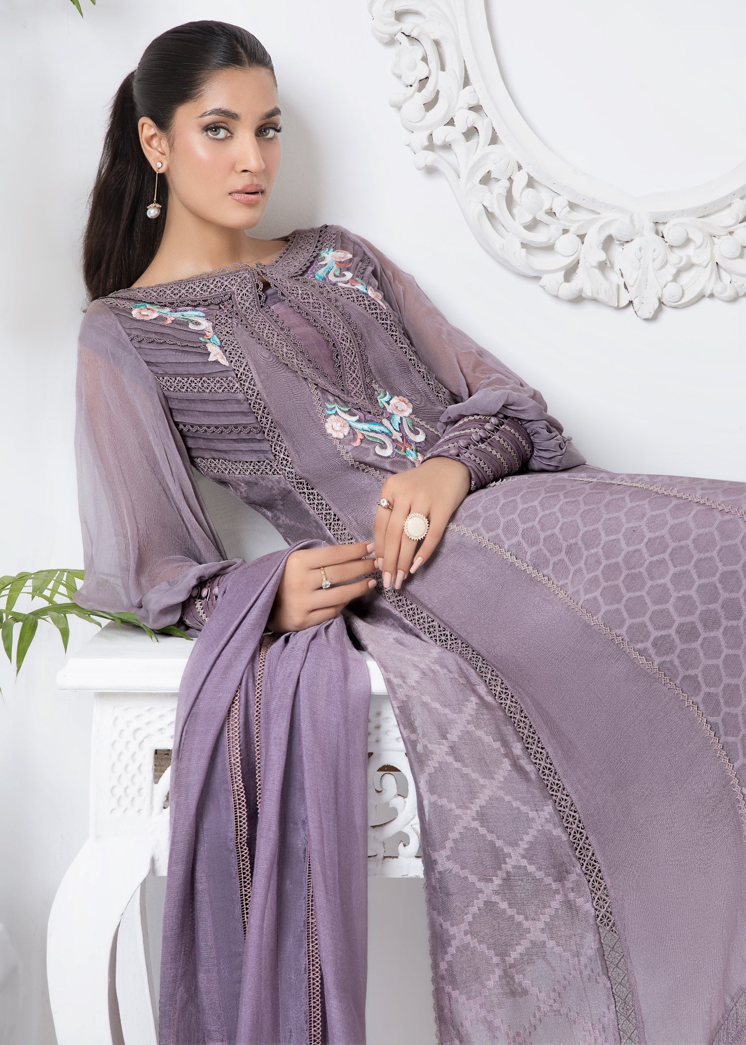 Ridah Naeem Dusky Lilac Charm Women 2pcs