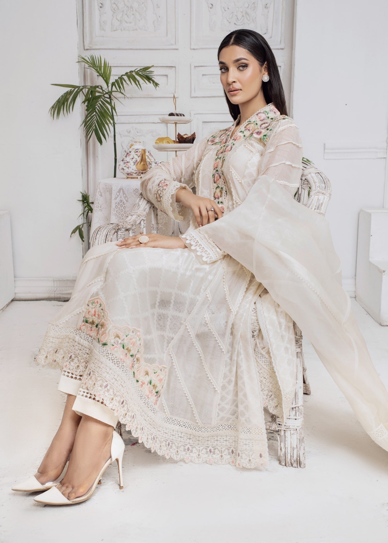 Ridah Naeem Ivory Elegance Opulence Women 2pcs