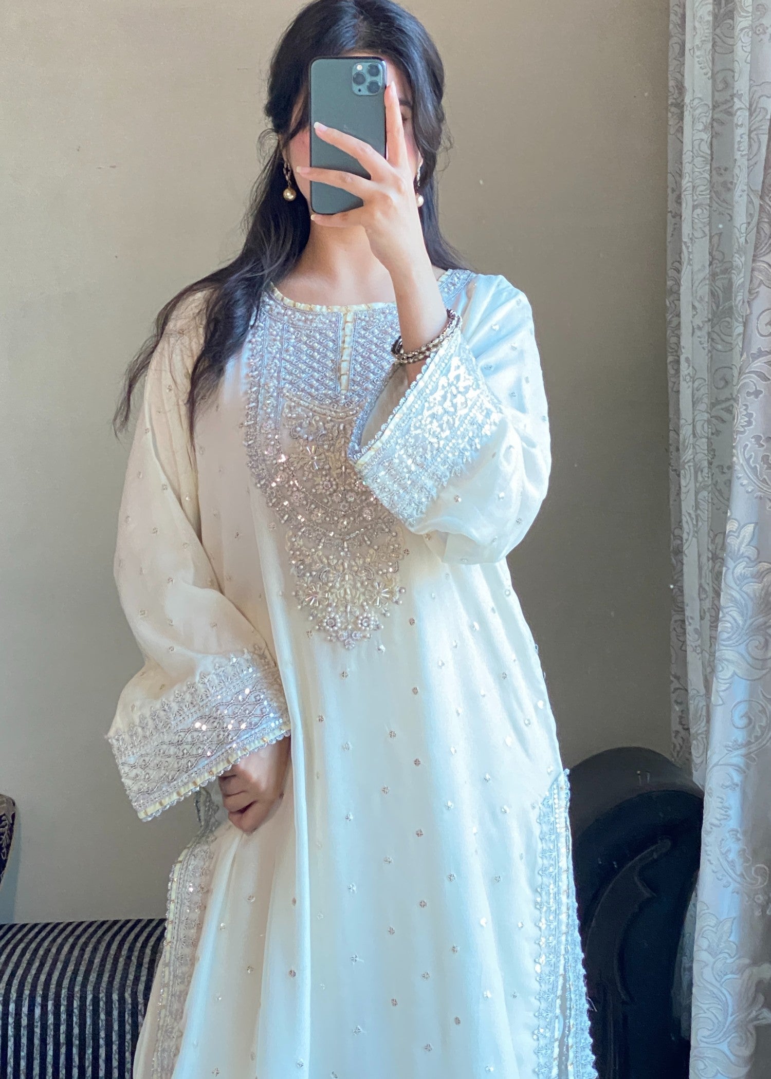 Four Season Boutique HASEENS FARSHY CREAM Women 3pcs