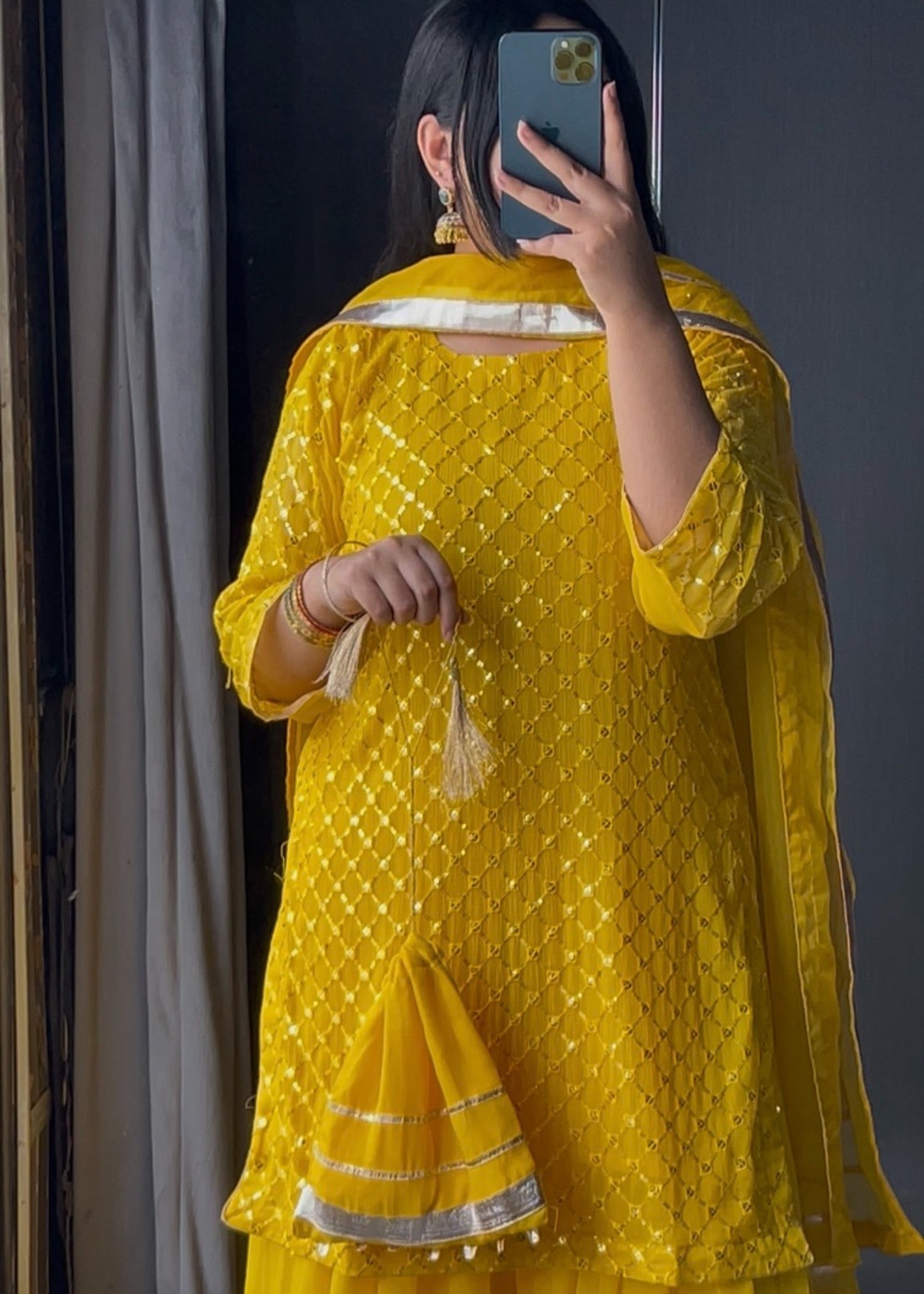 Noorey Libas Yellow dress Women 4pcs