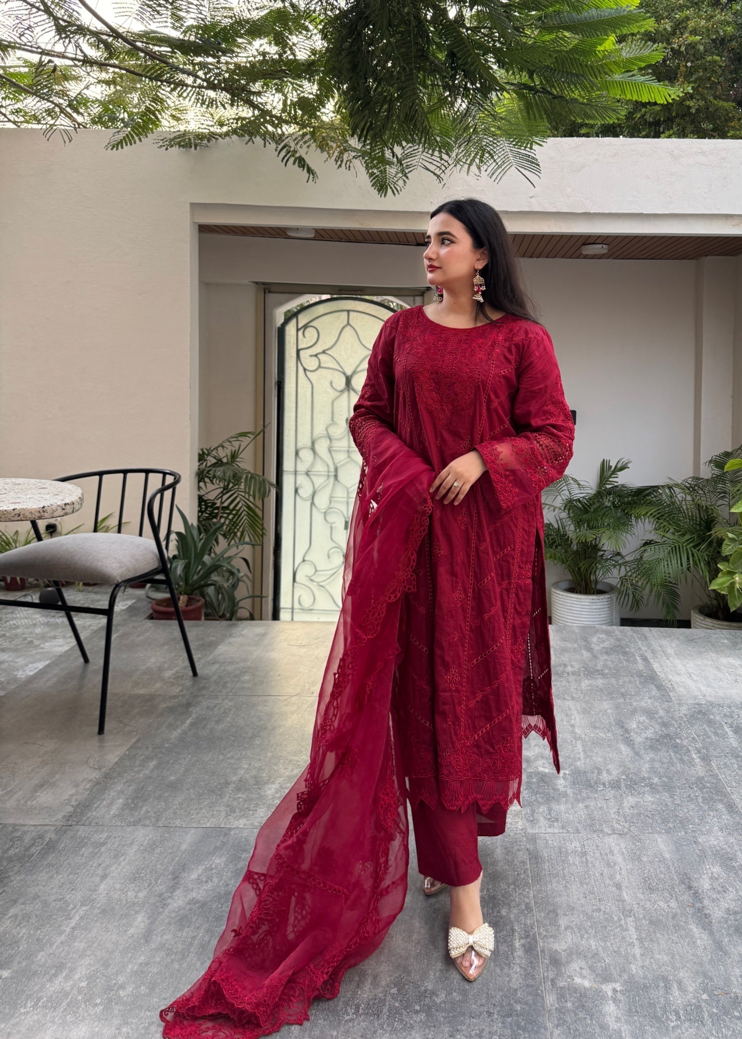 Suits By Sadia HANIYA RED LAWN Women 3pcs