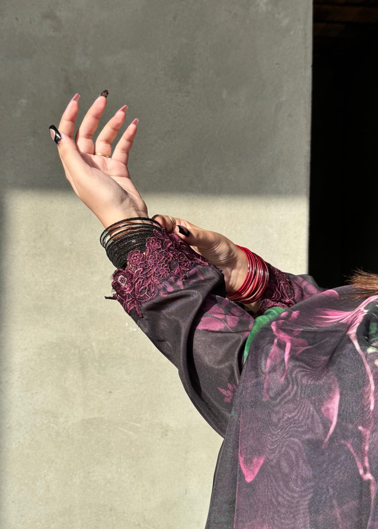 Suits By Sadia BLACK PURPLE SWISS Women 3pcs