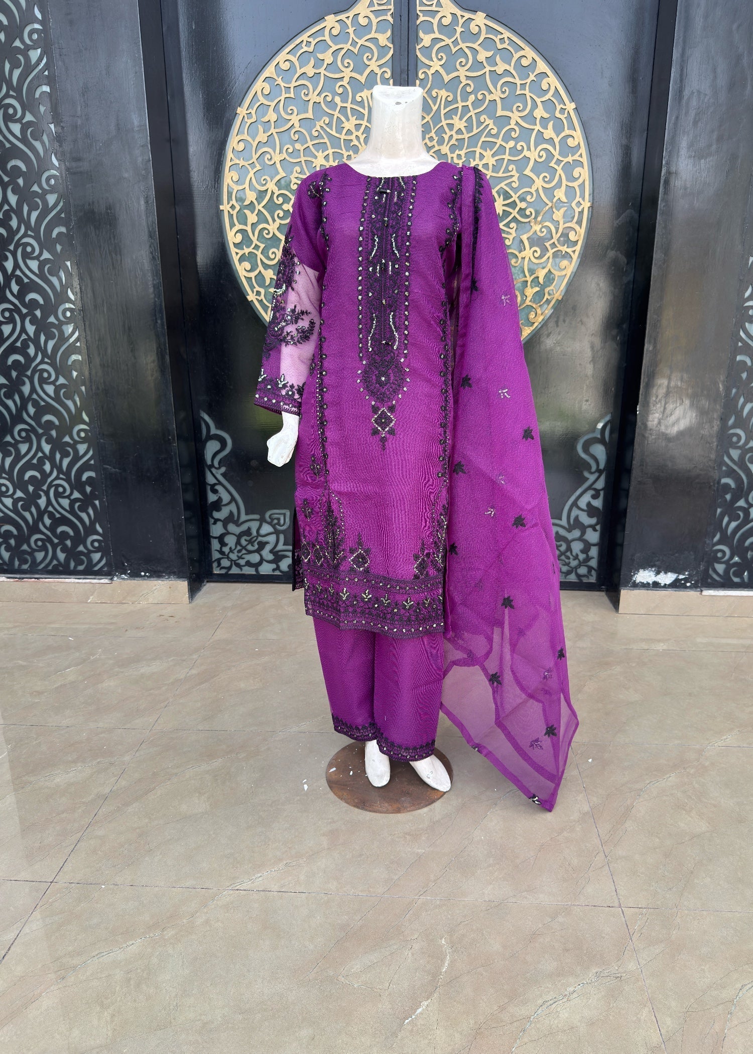 Noir Stitched Jp60 Purple Women 3pcs