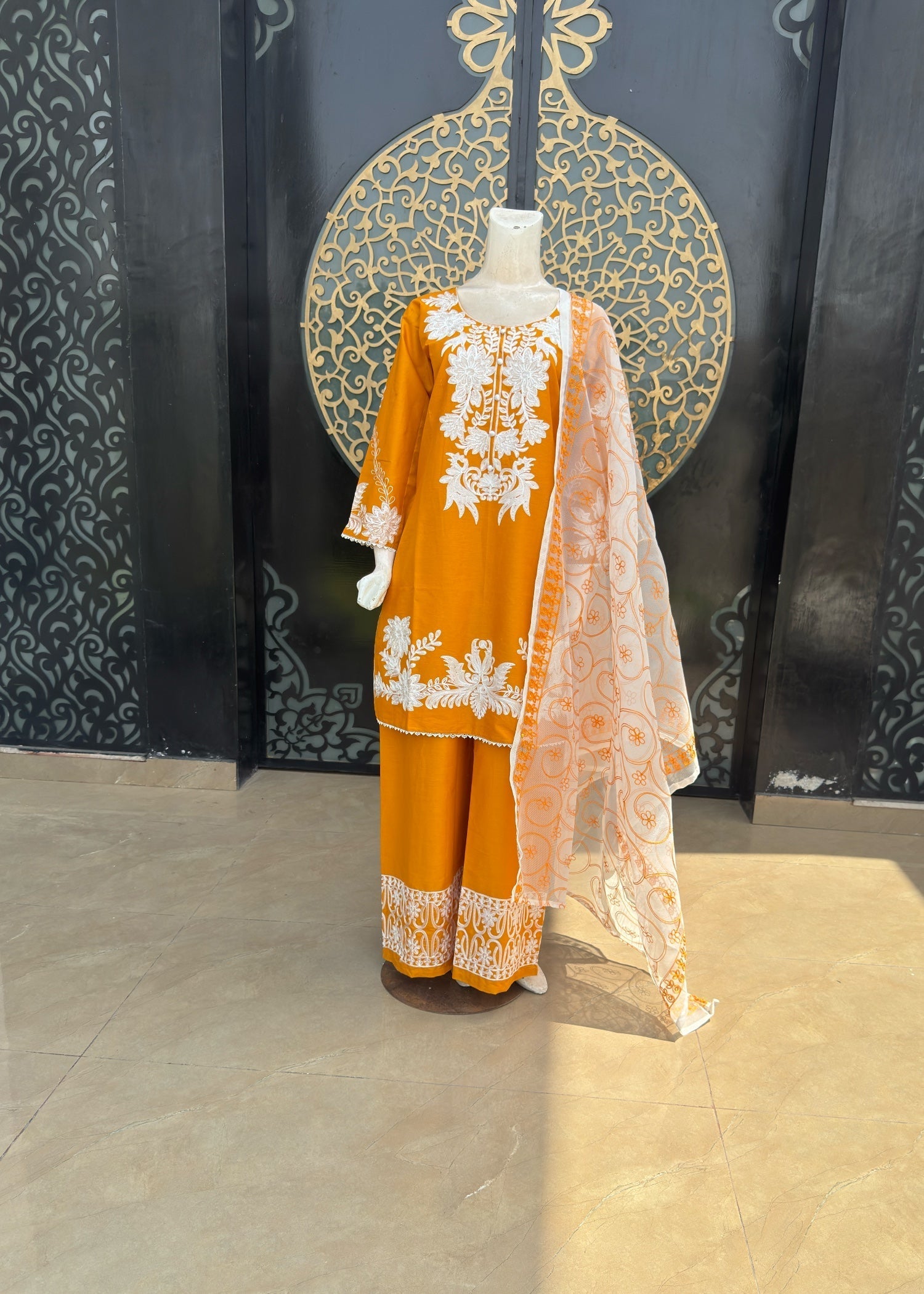 Noir Lawn cotton (jp56) Mustard Women 3pcs