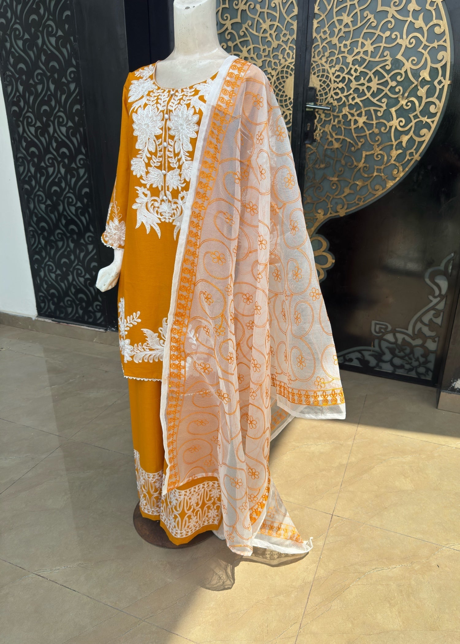 Noir Lawn cotton (jp56) Mustard Women 3pcs