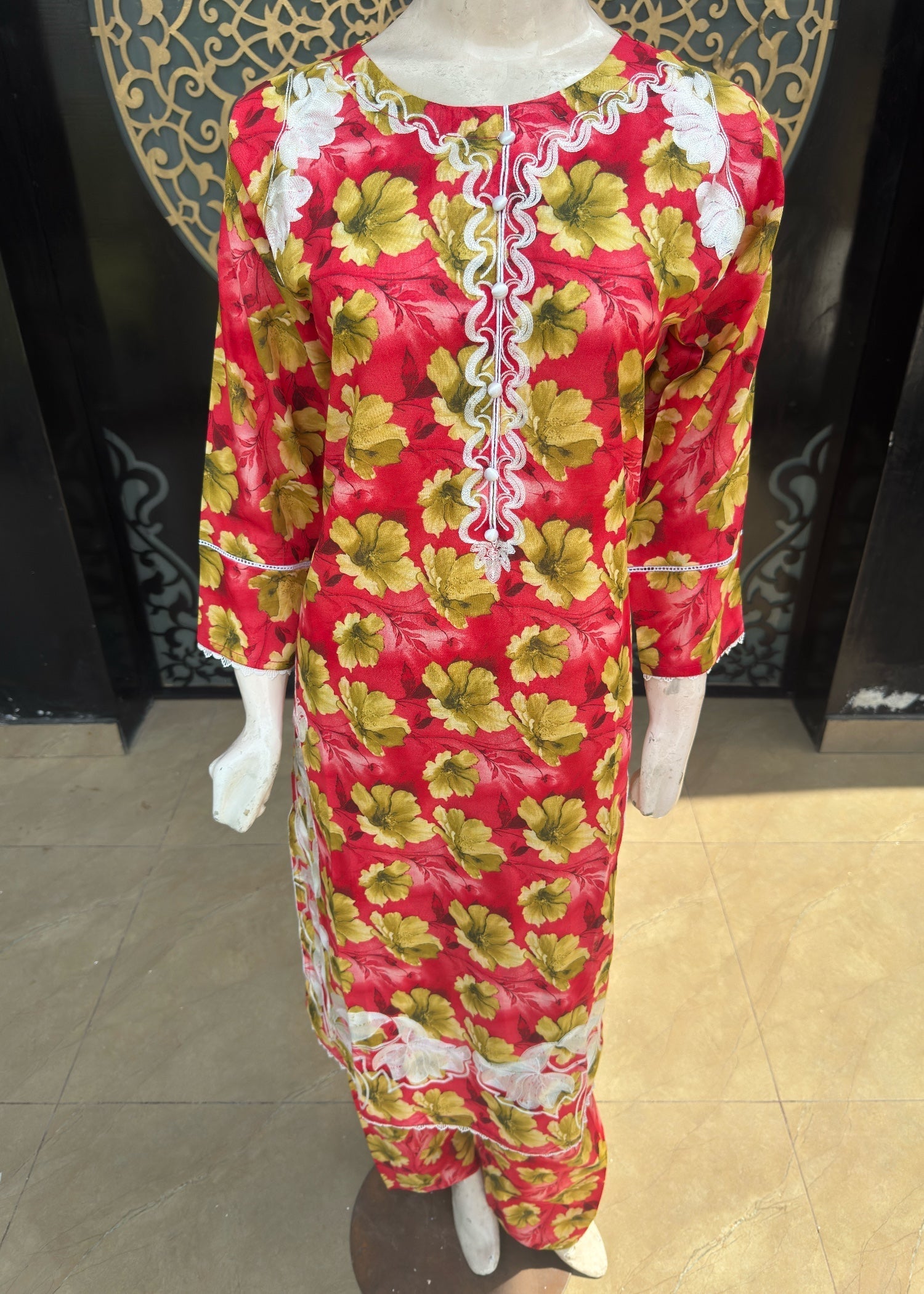 Noir Lawn Stitched Embroidered Duppata (jp60) Women 3pcs