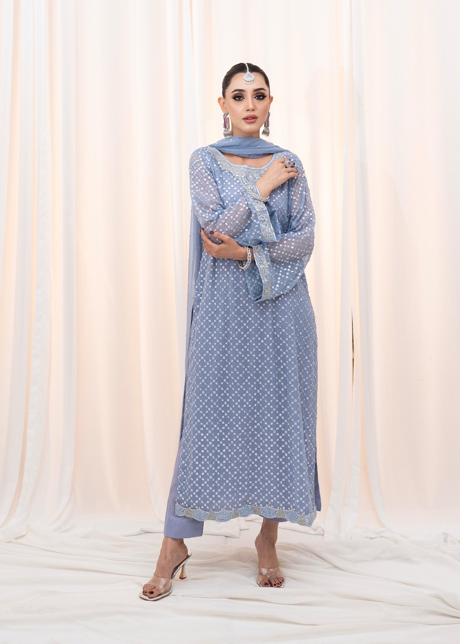 Agha Jaan AZURE Women 3pcs