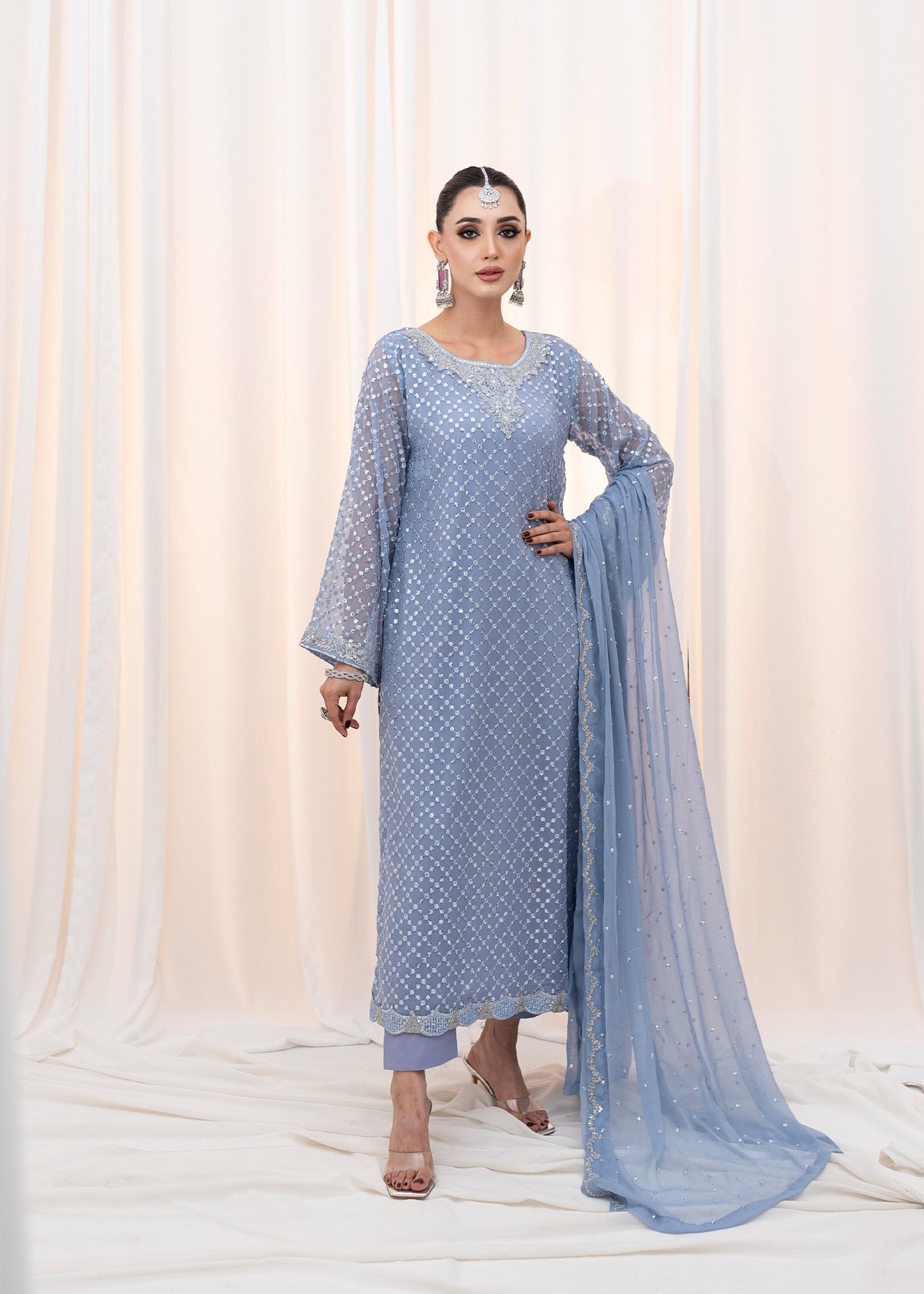 Agha Jaan AZURE Women 3pcs