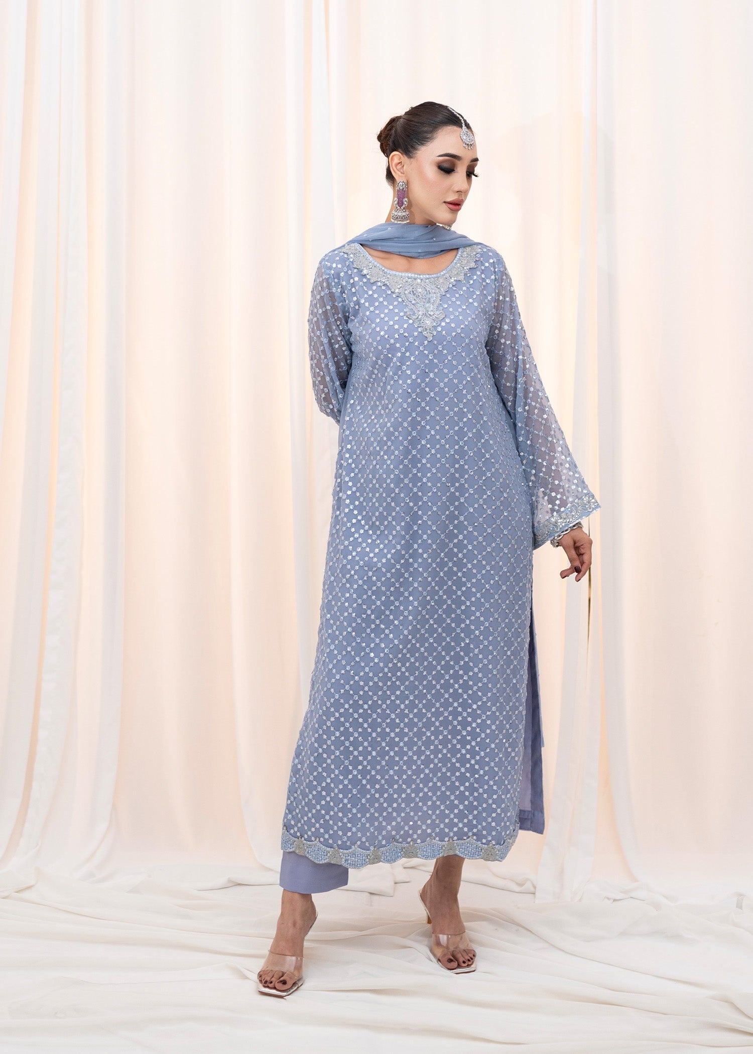 Agha Jaan AZURE Women 3pcs