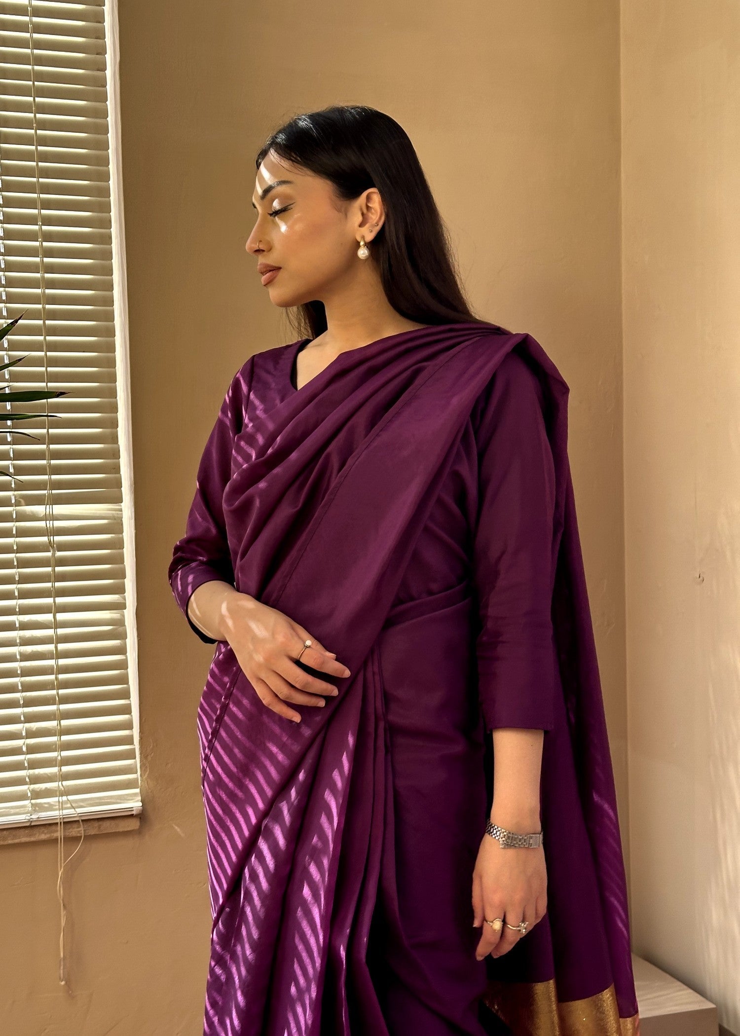 Noroz Indigo No minute Saree Women 3pcs