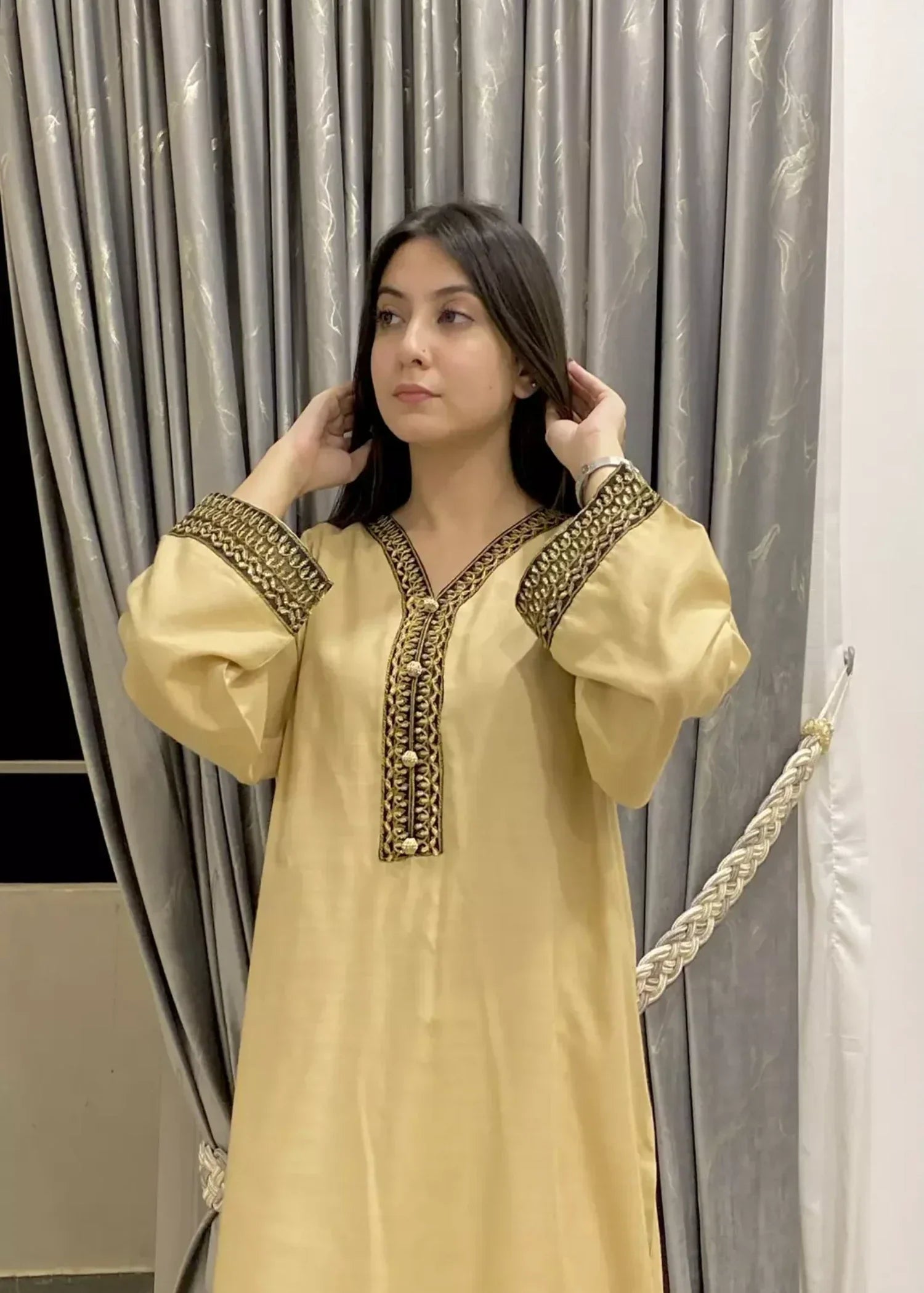 Urban Cut Sleek & Unique Design Cotton Embroidered Kurta Women 1pcs