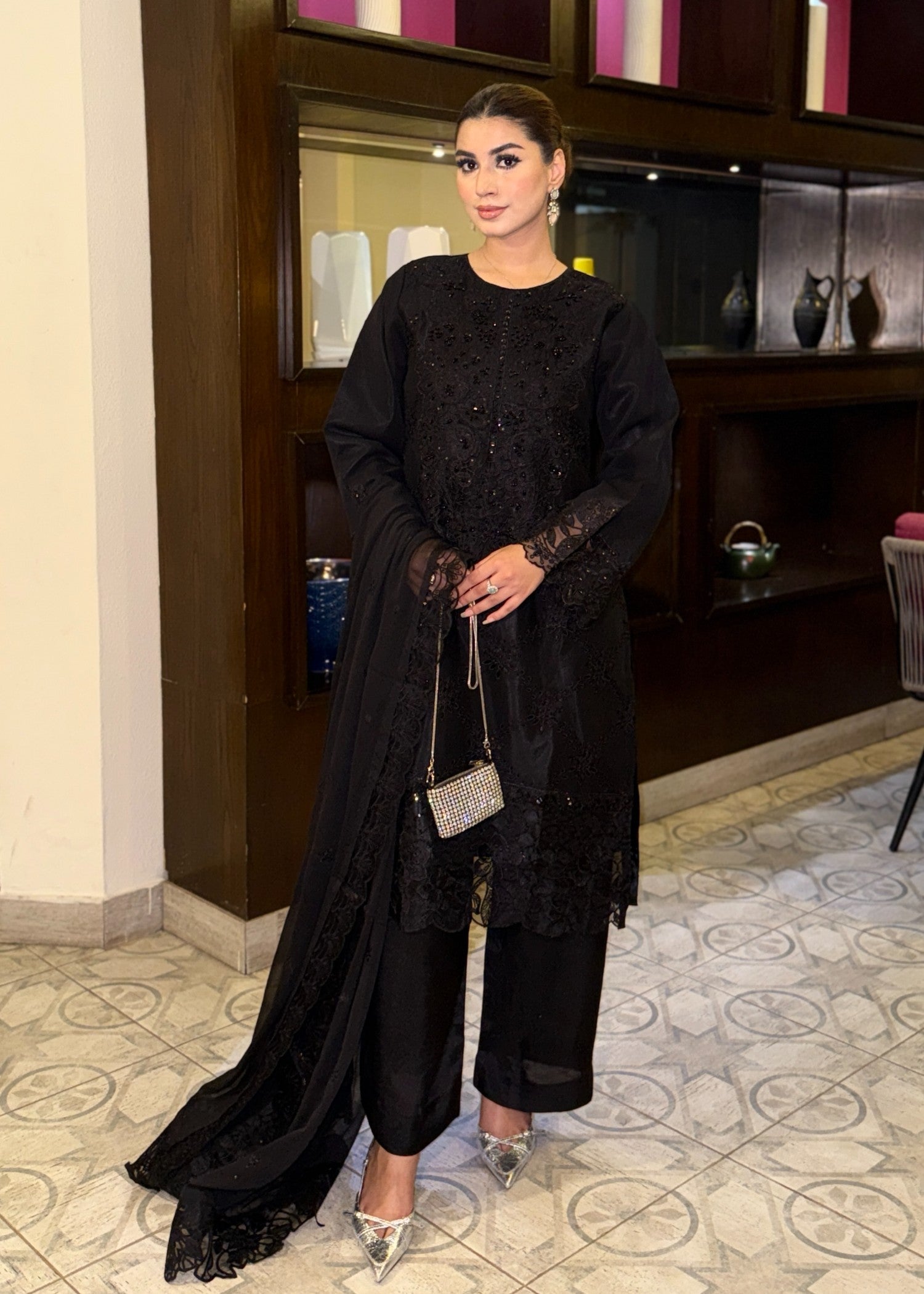 Waniya Awais WAS 50 (B) Stitched Women 3pcs