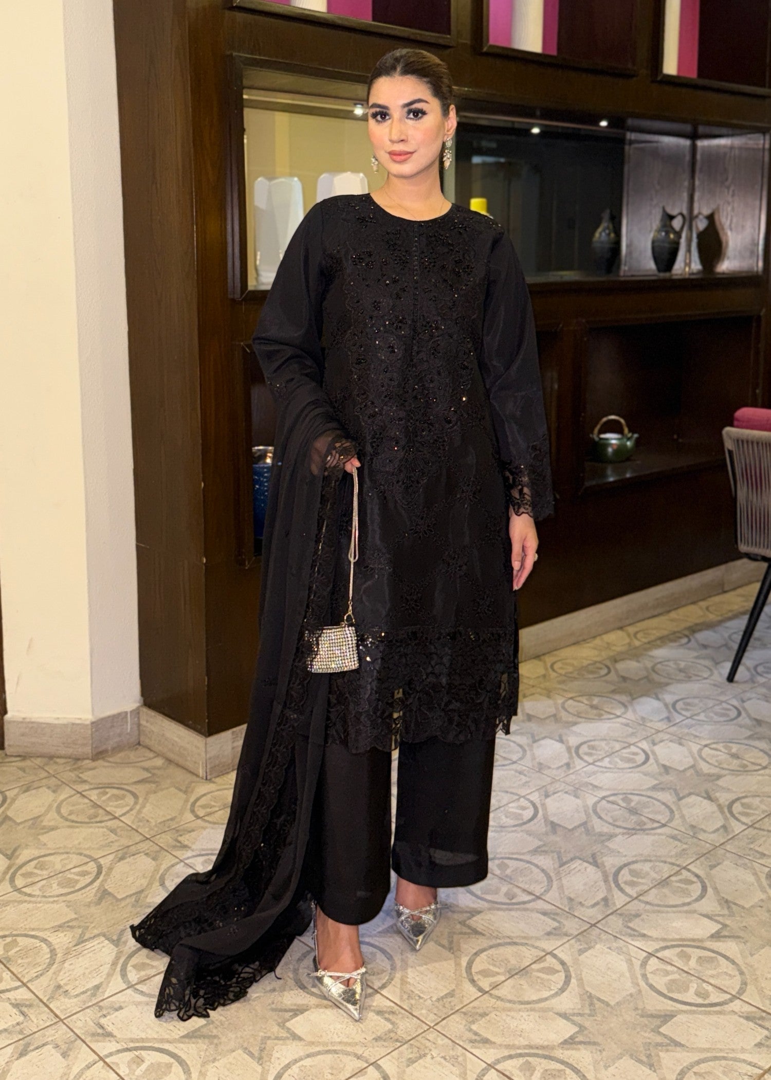 Waniya Awais WAS 50 (B) Stitched Women 3pcs