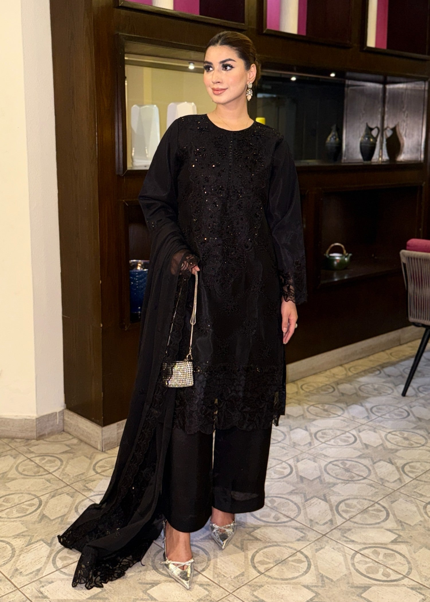 Waniya Awais WAS 50 (B) Stitched Women 3pcs