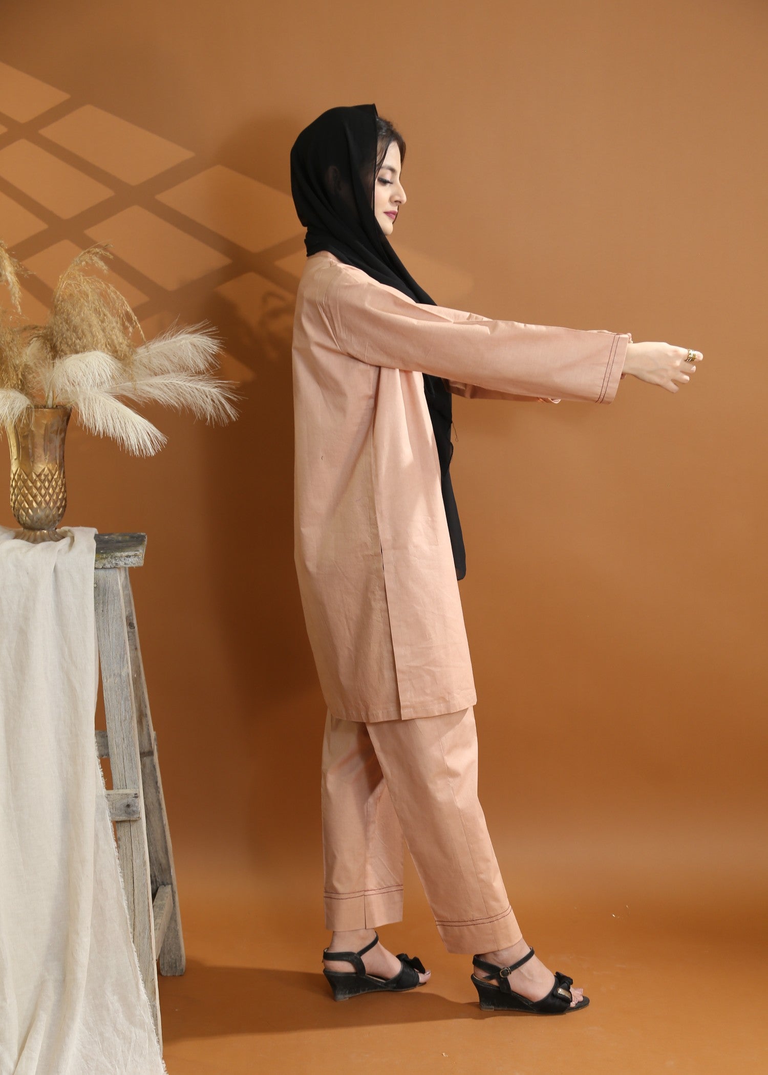 Zarah&Sarah coord set wheat Women 2pcs