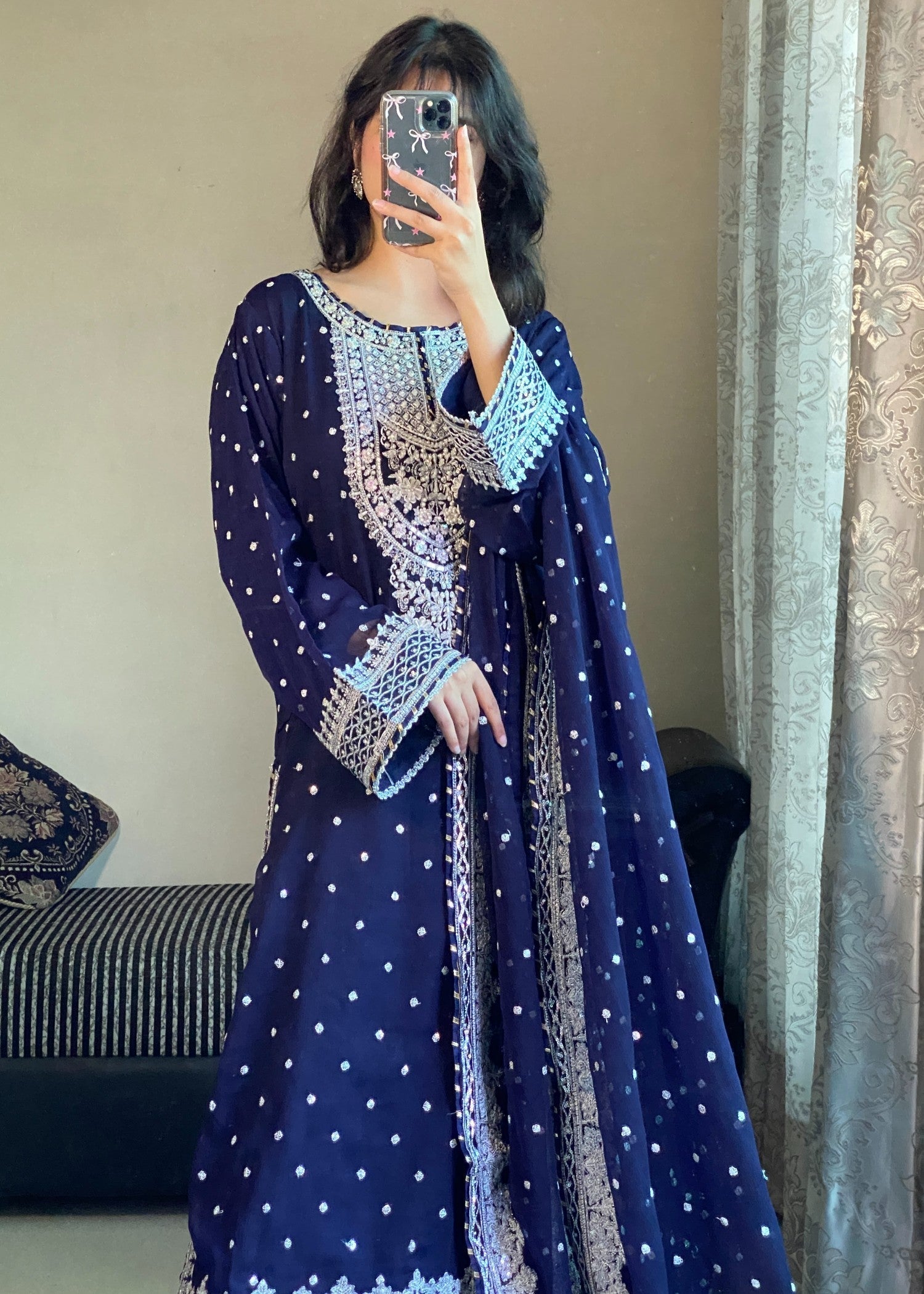 Four Season Boutique HASEENS FARSHY NAVY BLUE Women 3pcs