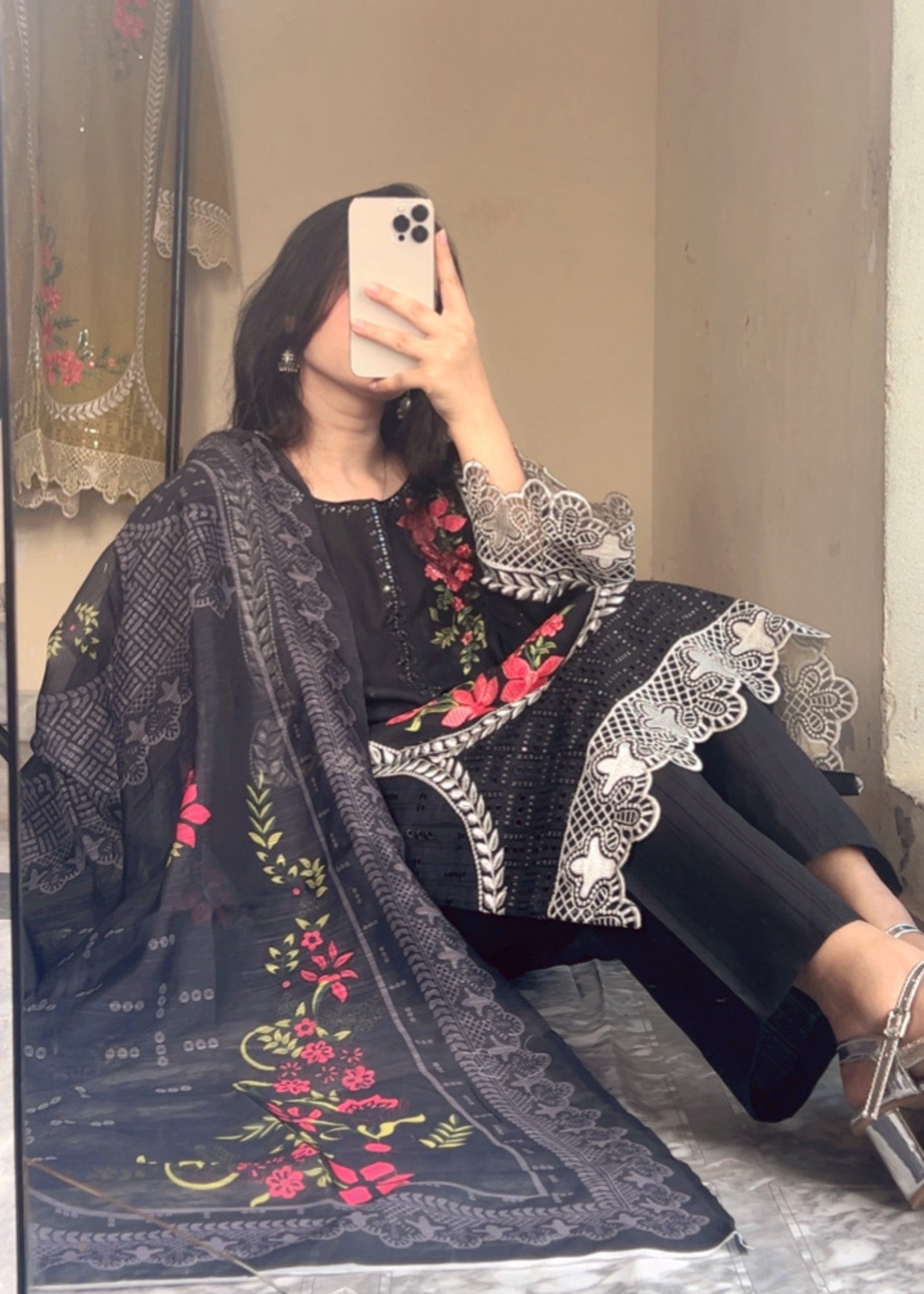 Mirhal Fashion Black Rose Women 3pcs