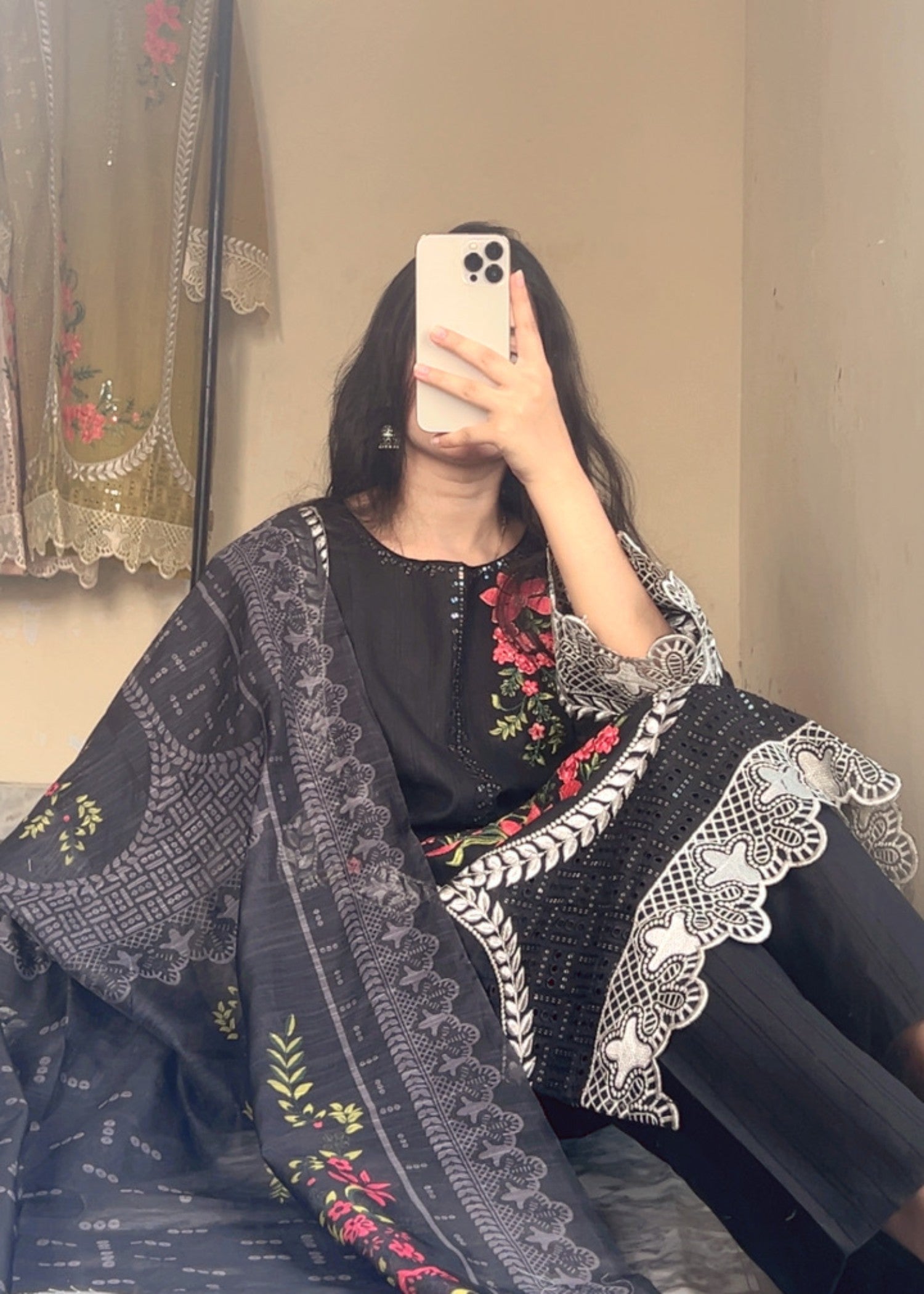 Mirhal Fashion Black Rose Women 3pcs