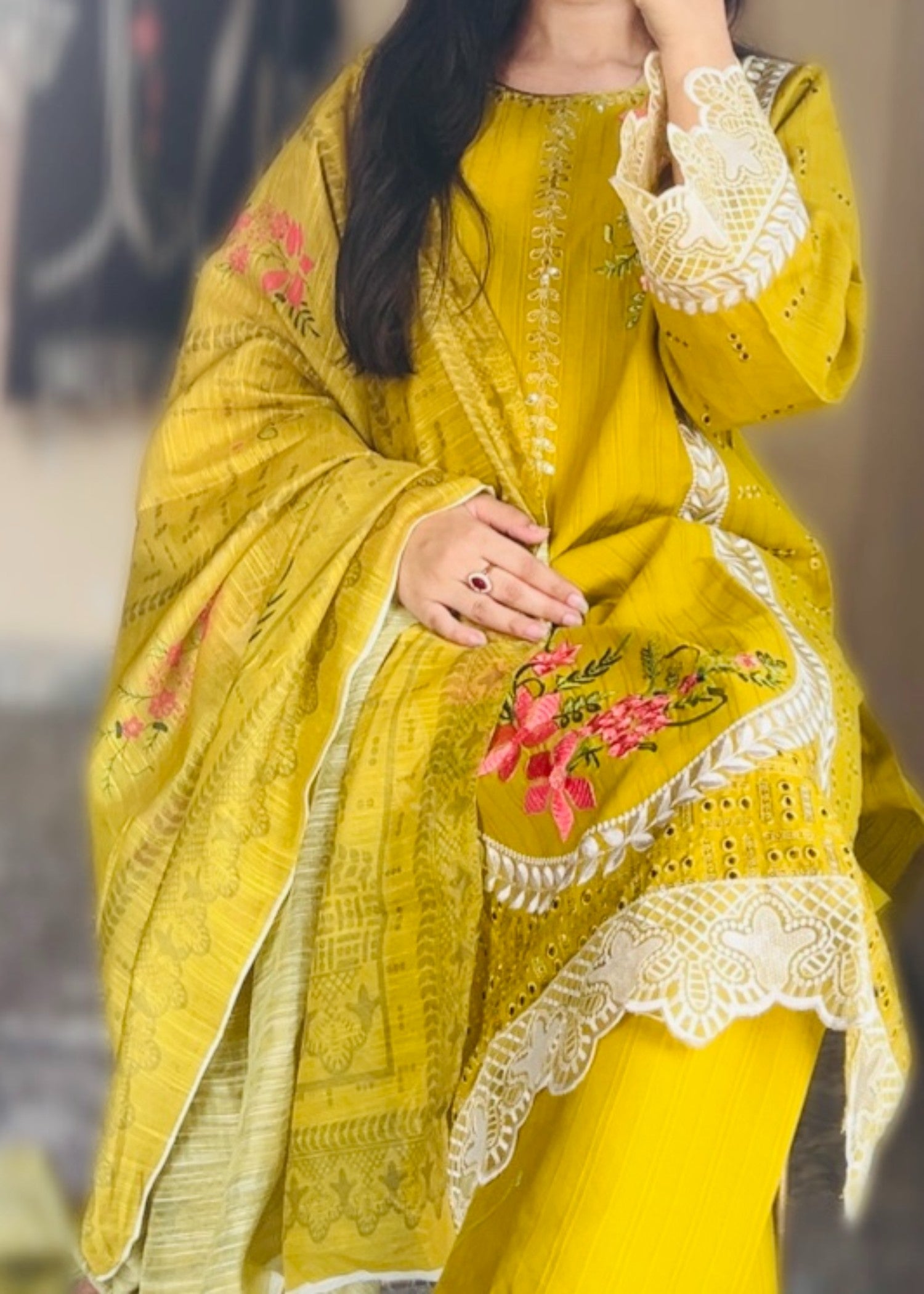 Mirhal Fashion Olive Rose Women 3pcs