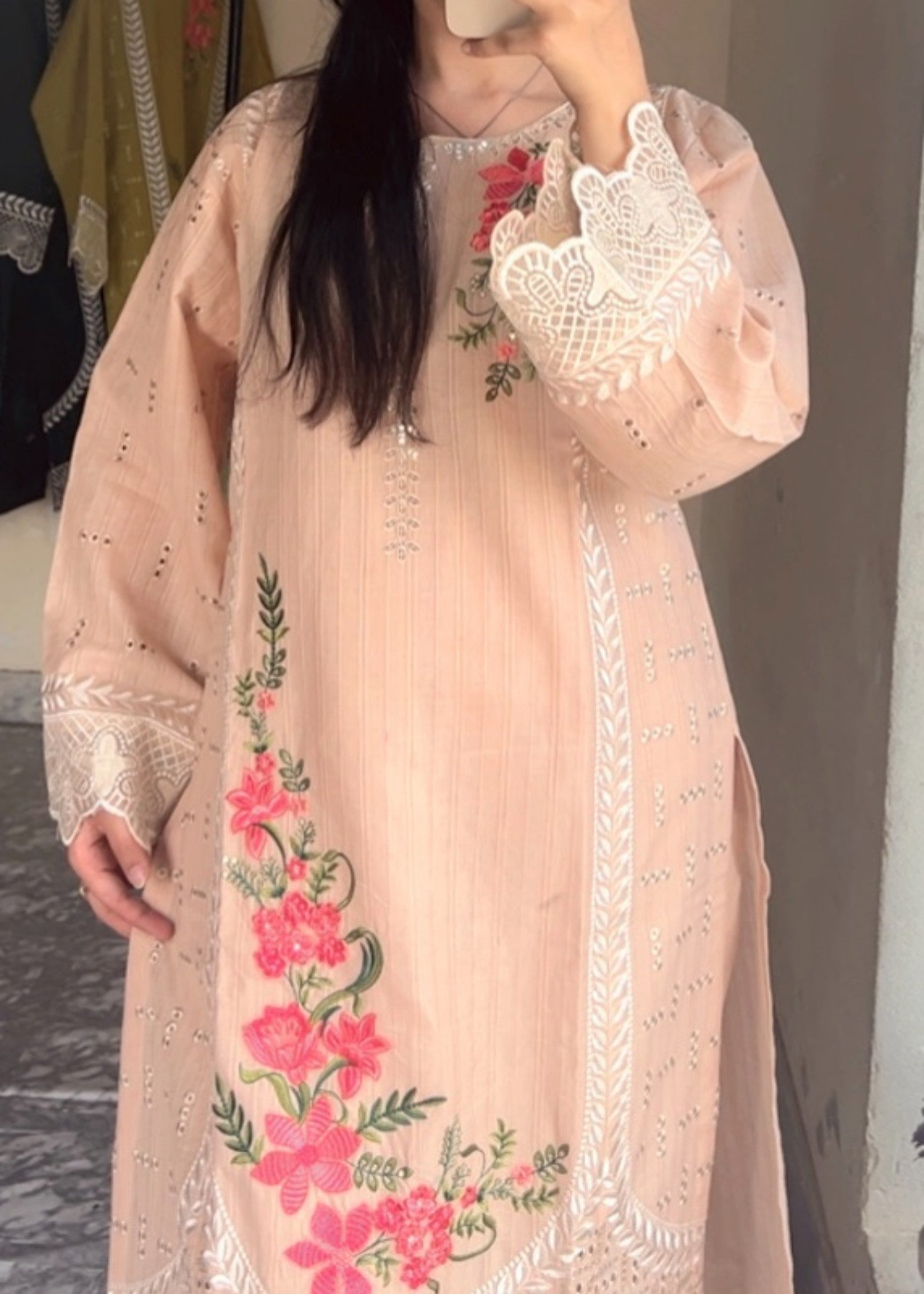 Mirhal Fashion Peach pink Roas Women 3pcs