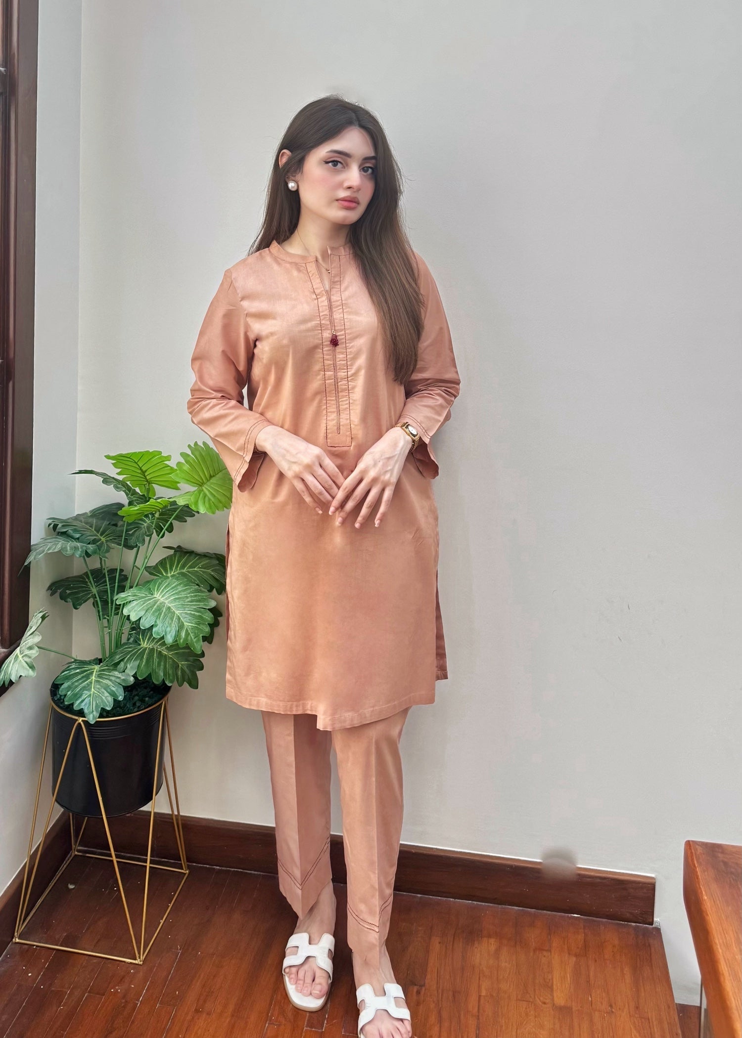 Zarah&Sarah coord set wheat Women 2pcs