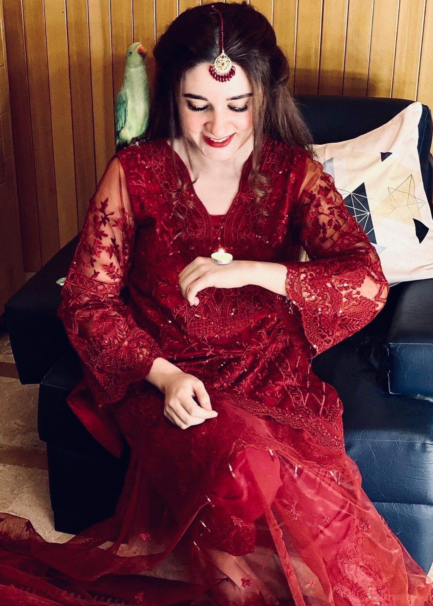 Suits By Sadia Merium anaya maroon Women 3pcs