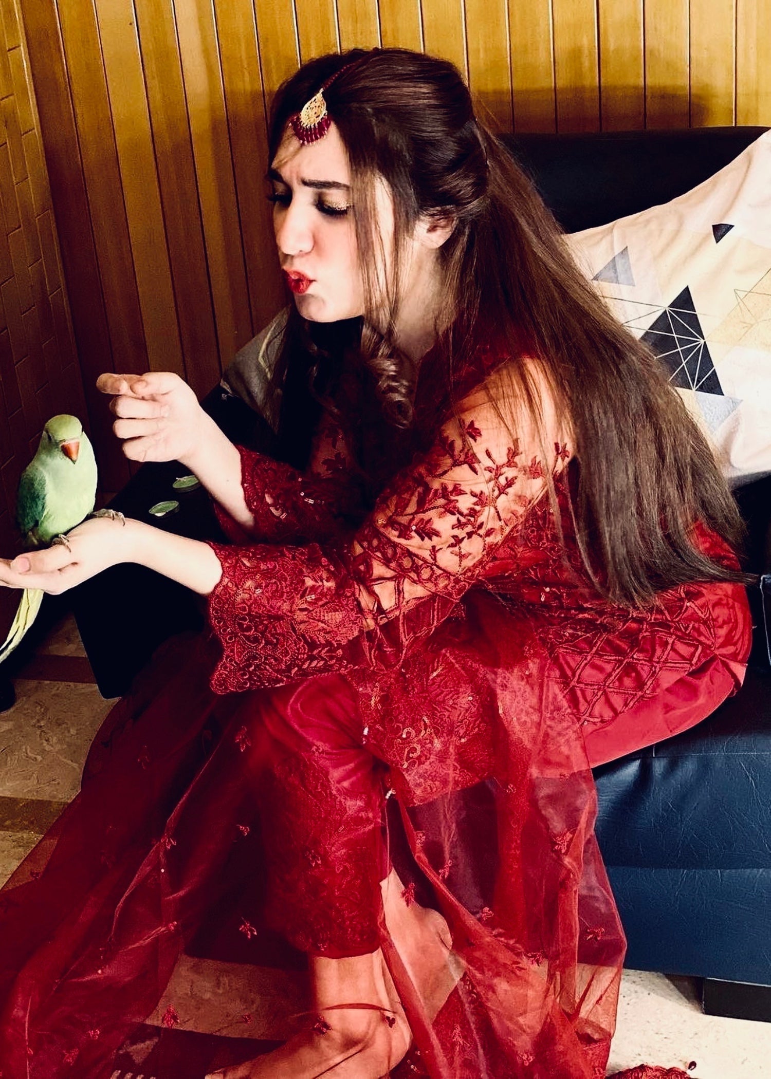 Suits By Sadia Merium anaya maroon Women 3pcs