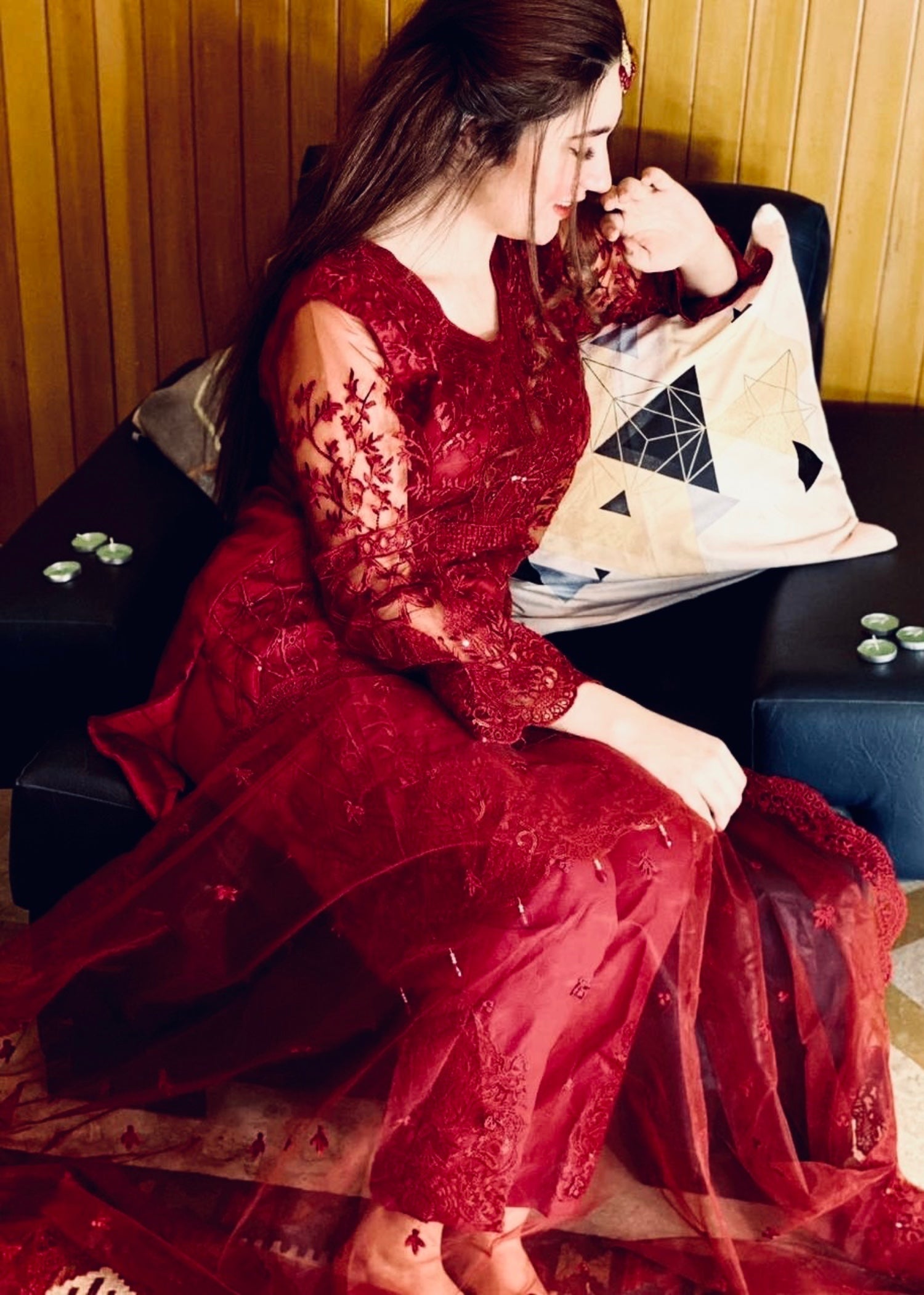 Suits By Sadia Merium anaya maroon Women 3pcs