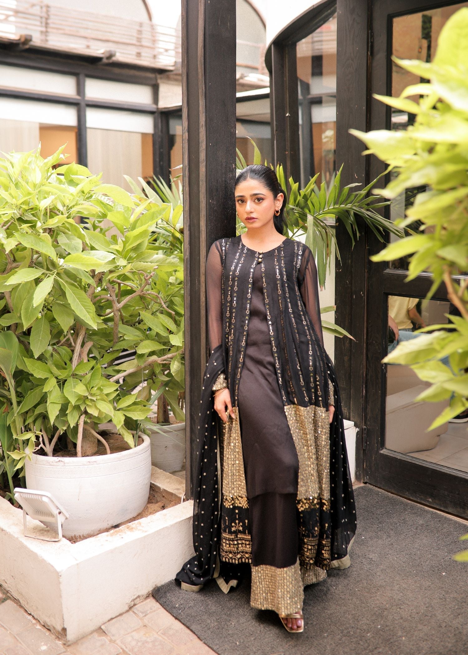 Rang-e-Haya Anchal / Black Women 4pcs