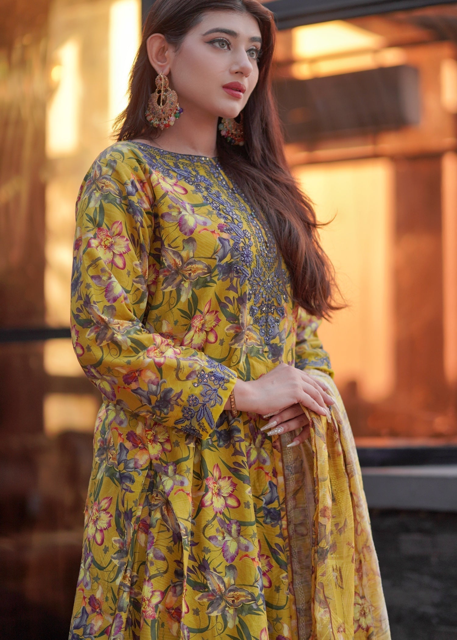 Chaudhary Arts Yellow BEE Farshi Shalwar Women 2pcs