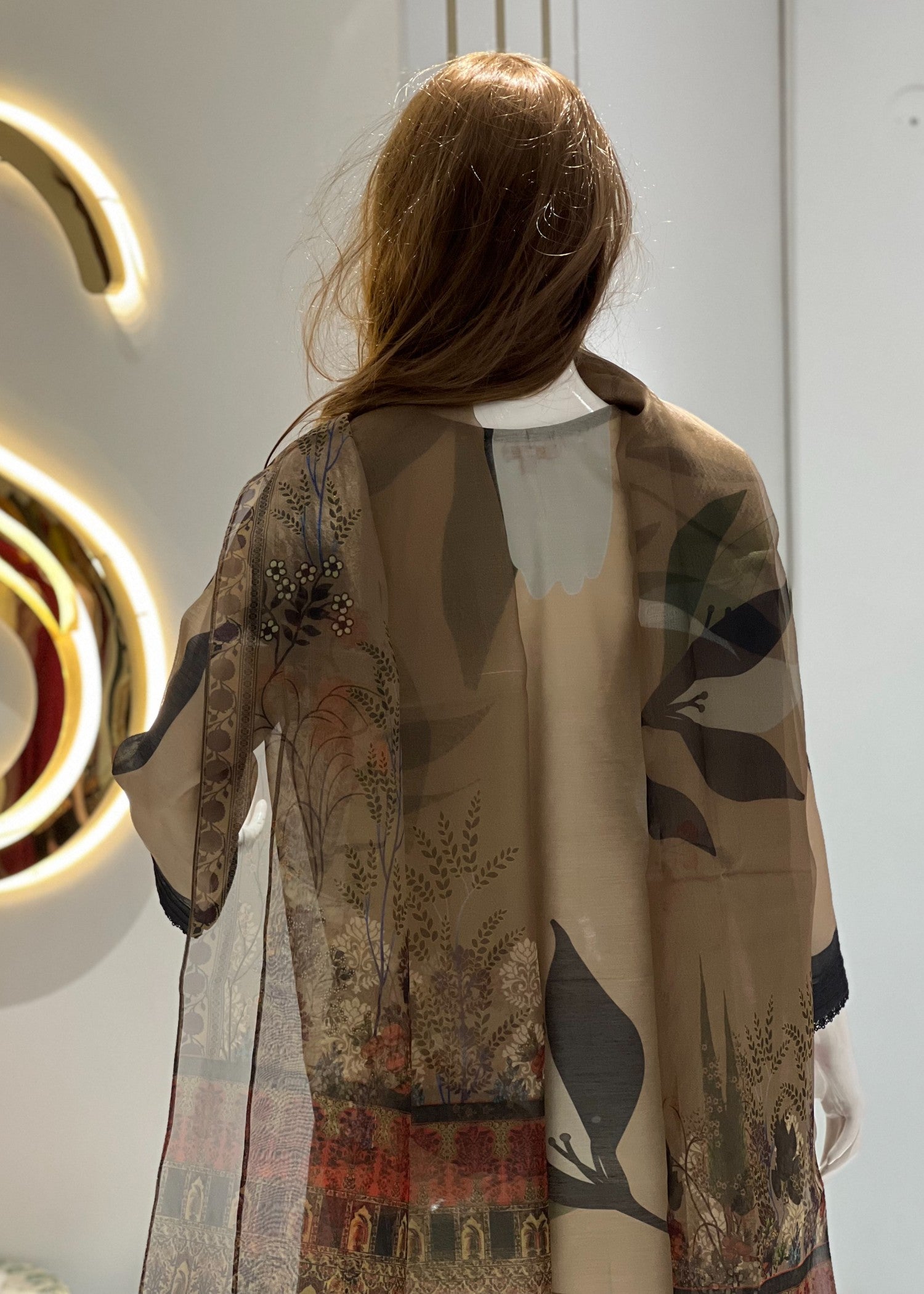 Symas Olive Green Cotton Silk Women 2pcs