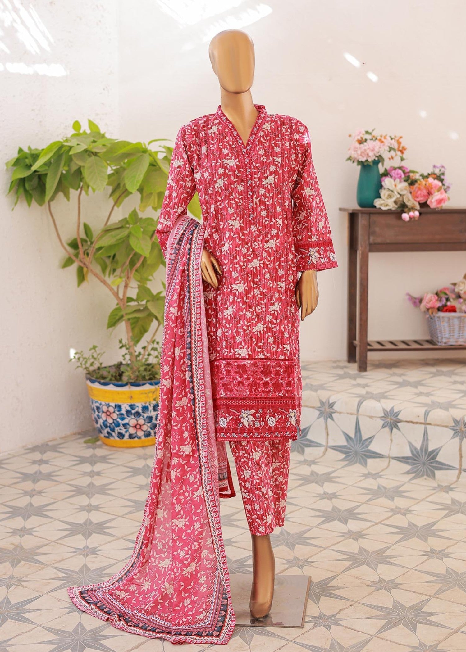 Suntex Fabrics – RUBY Festive Embroidered Women 3pcs