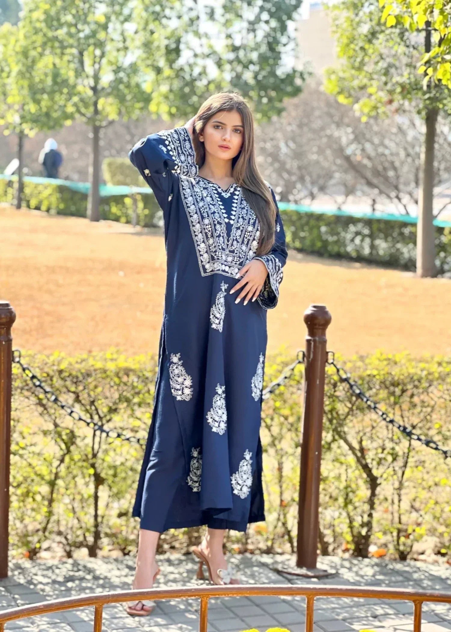 Sajfi Closet Iris Embroidered Stitched Suit for Women Women 2pcs