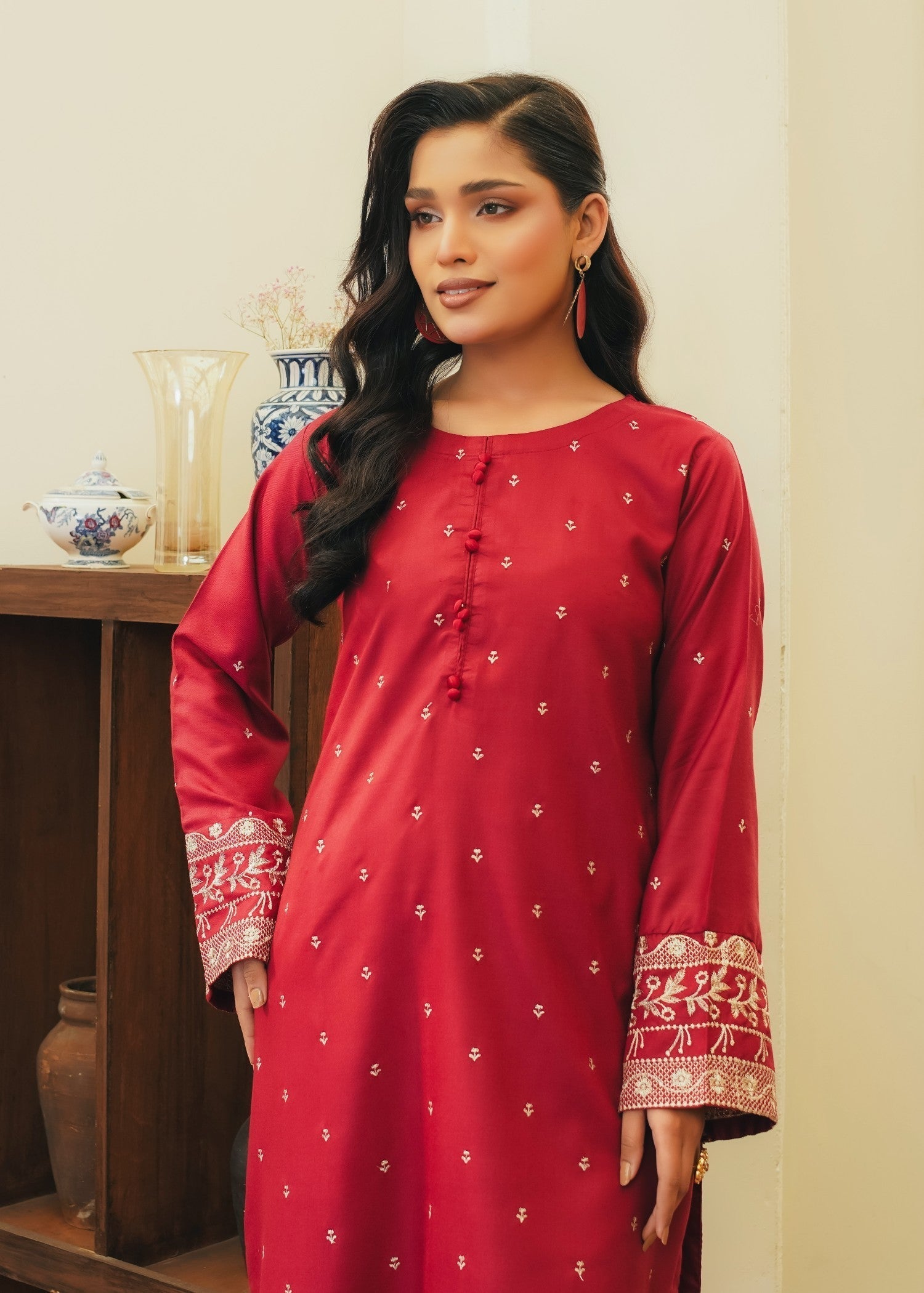 Anabya Garments POP RED Women 2pcs