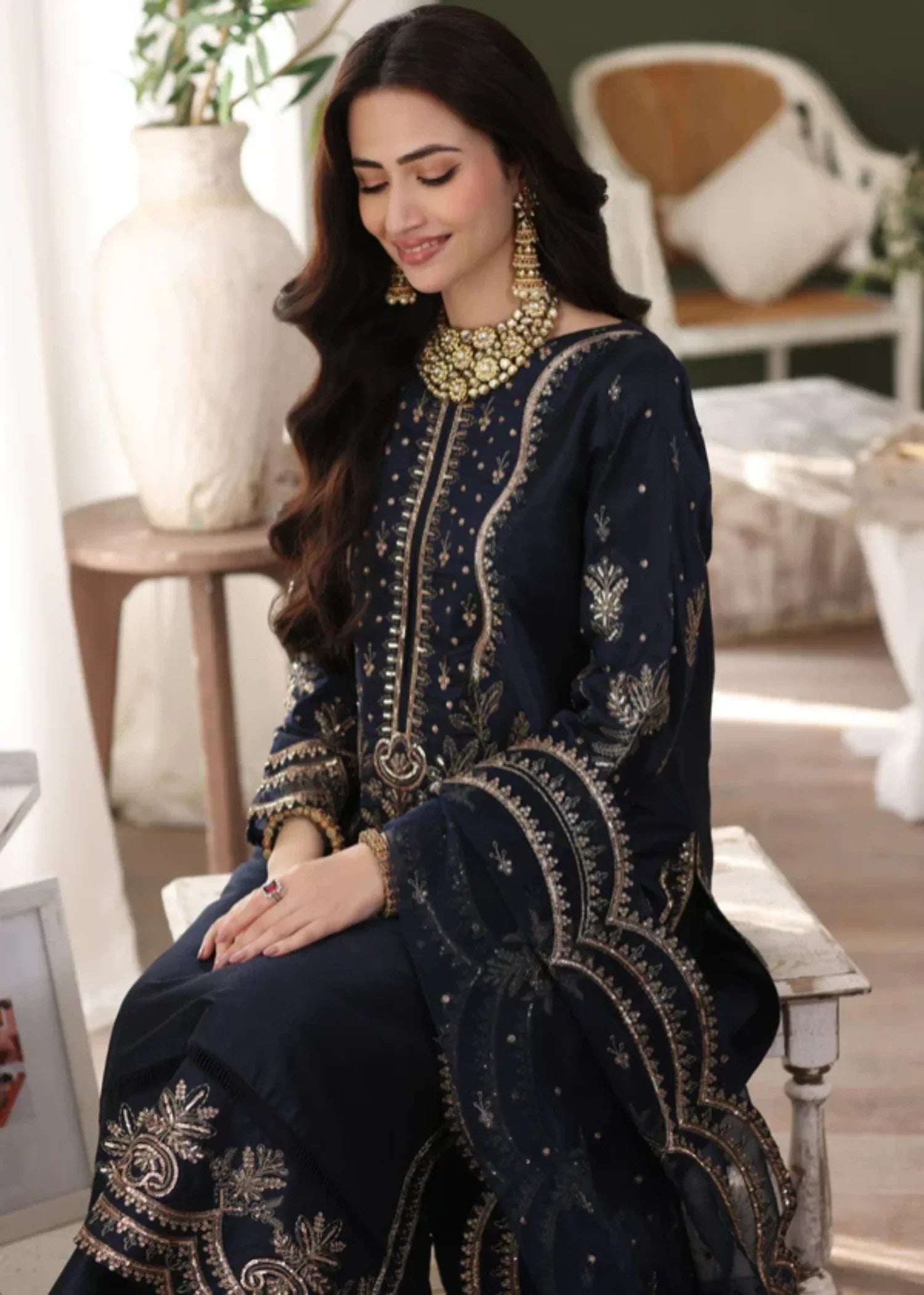 Mohagni MGS 01 AFREEN Raw Silk STITCHED I UNSTITCHED Women 3pcs