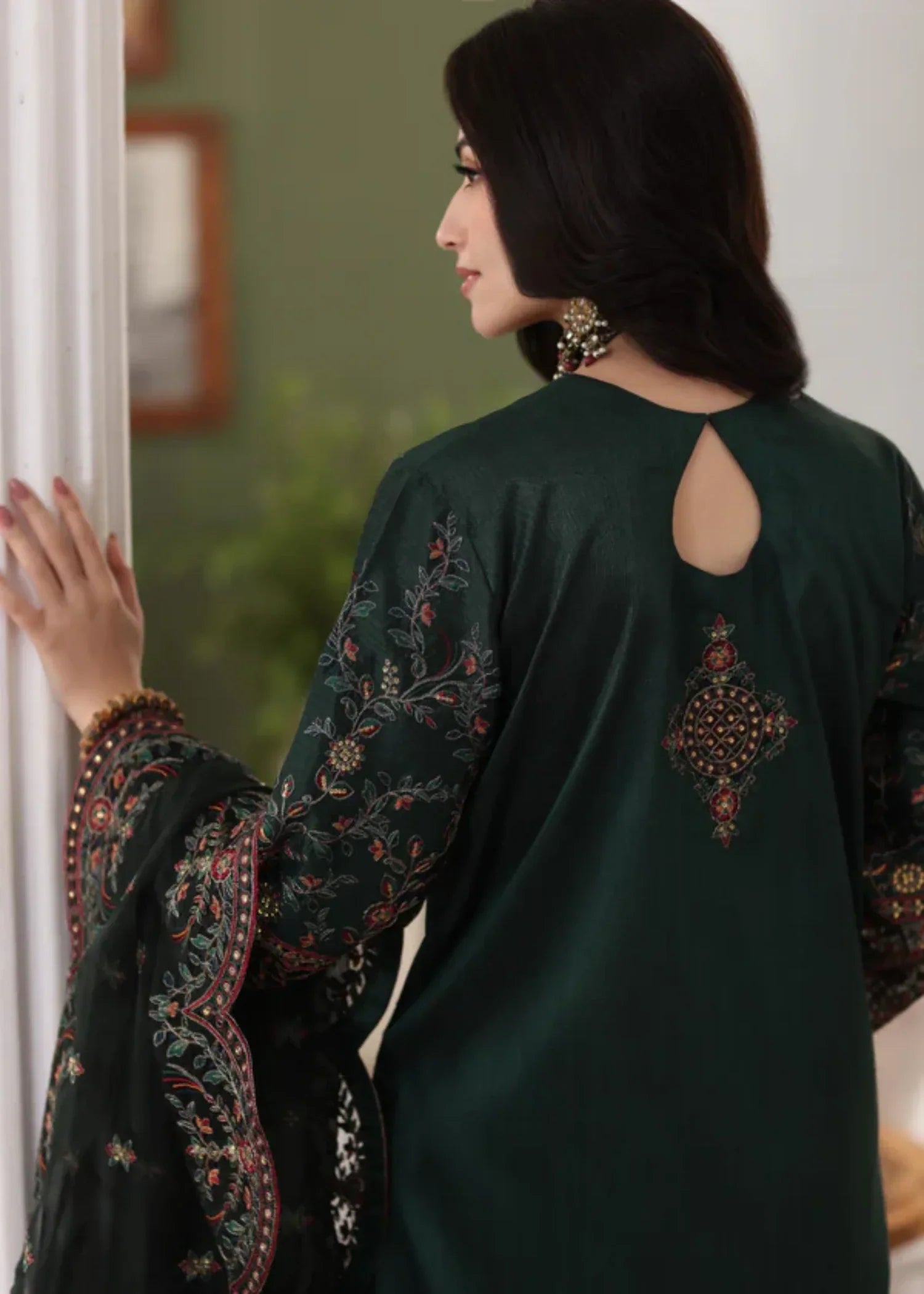 Mohagni MGS 05 AMBER Raw Silk STITCHED Women 3pcs