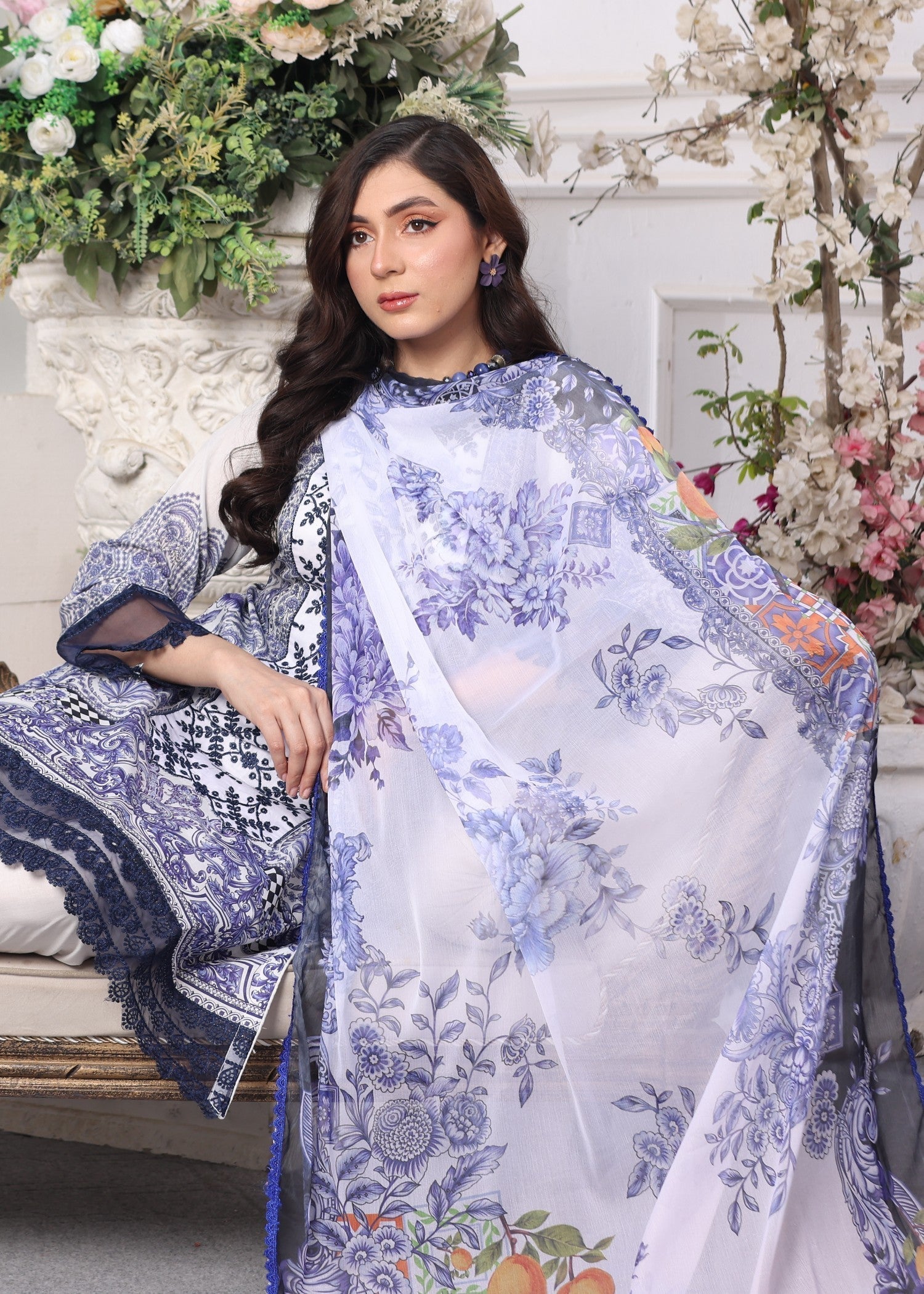 Polawn PD 24 205 | AAFREEN PRET LAWN COLLECTION Women 3pcs