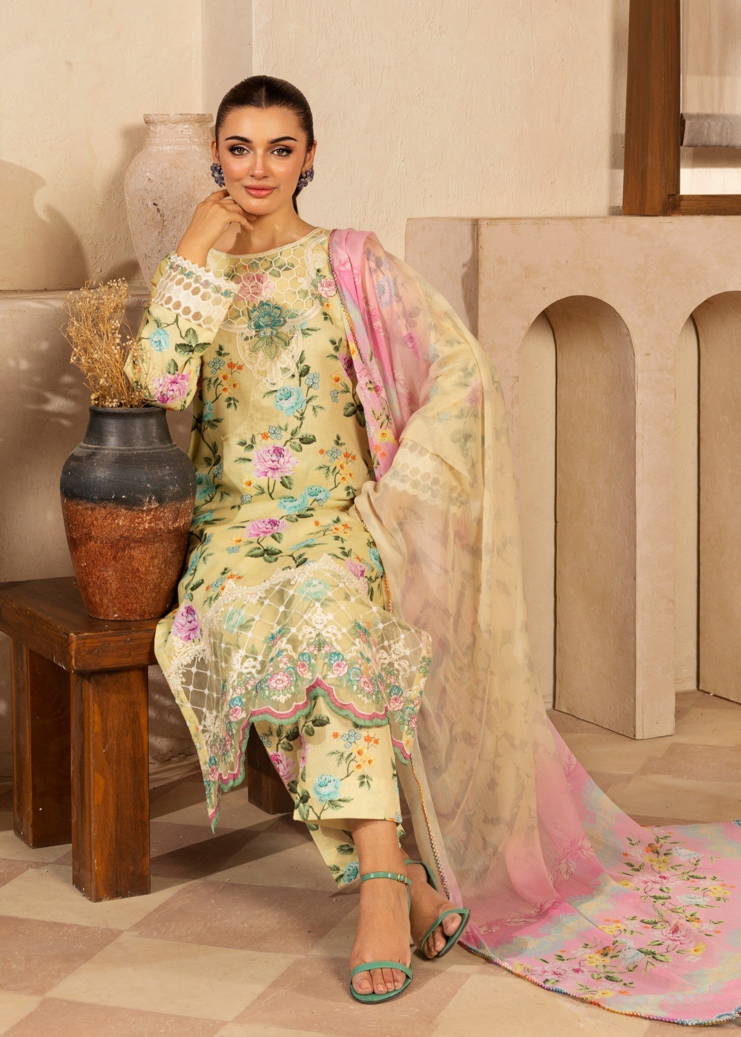 Polawn PD LAWN 25 406 | PRET LAWN COLLECTION Women 3pcs