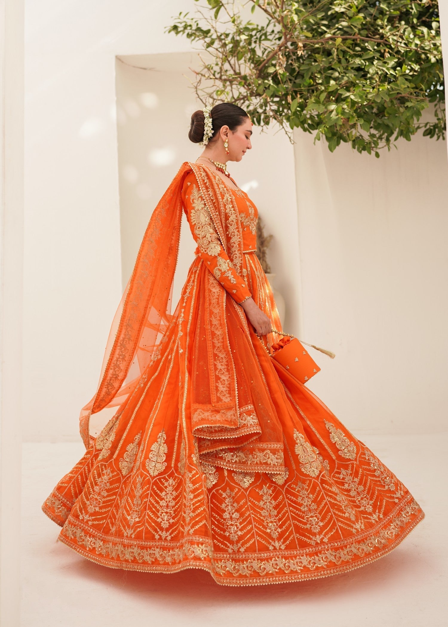 Peraan by SH Nayaab Orange Women 3pcs
