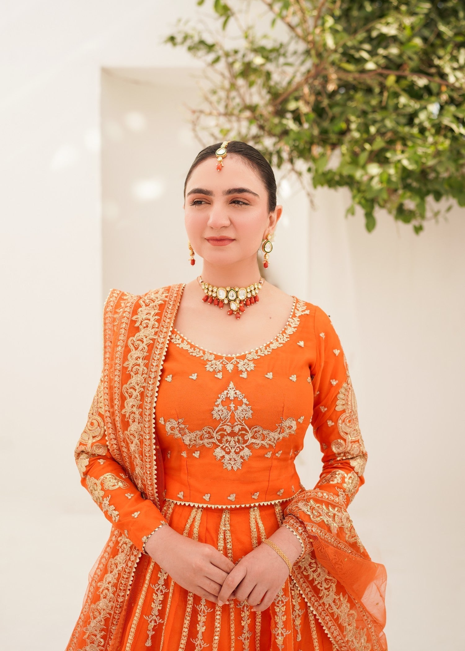 Peraan by SH Nayaab Orange Women 3pcs